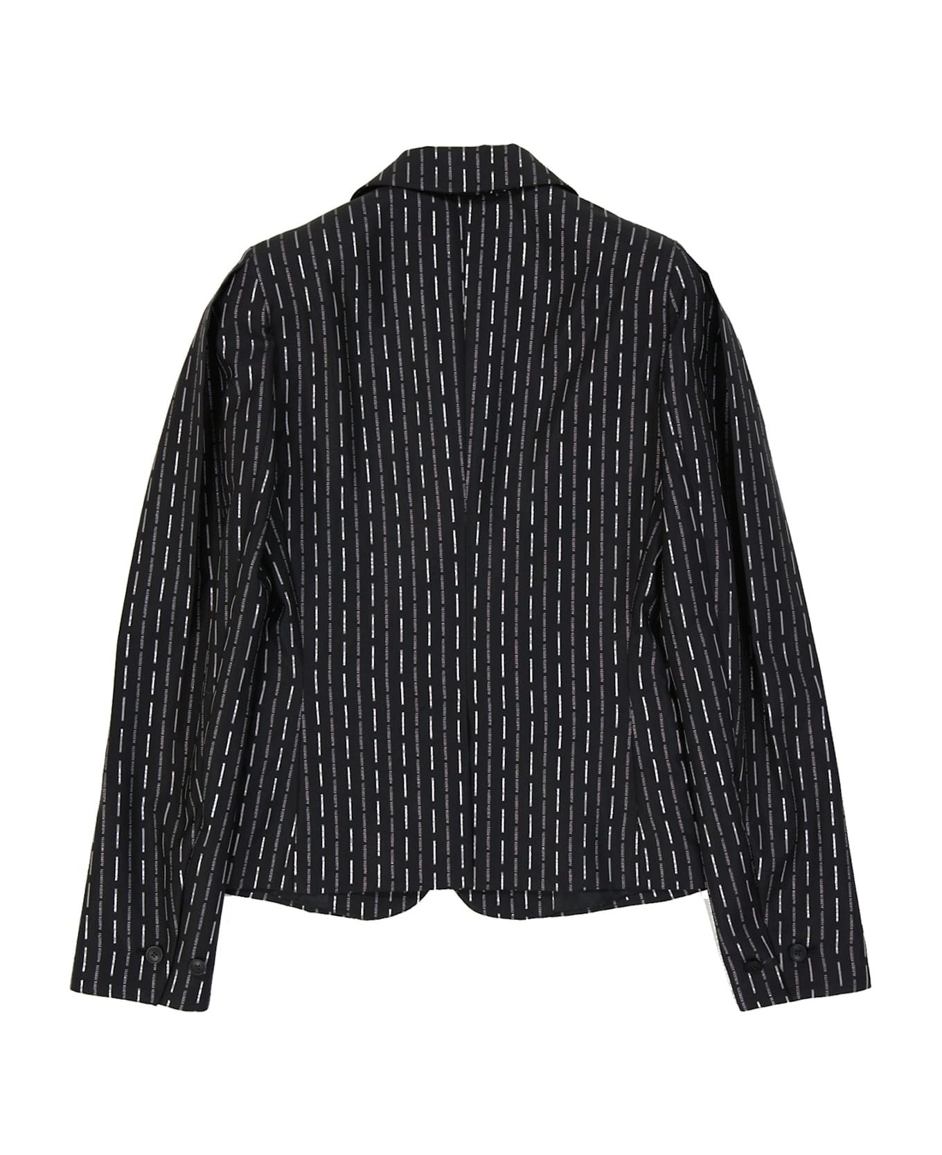 Alberta Ferretti Wool Logo Jacket - Black