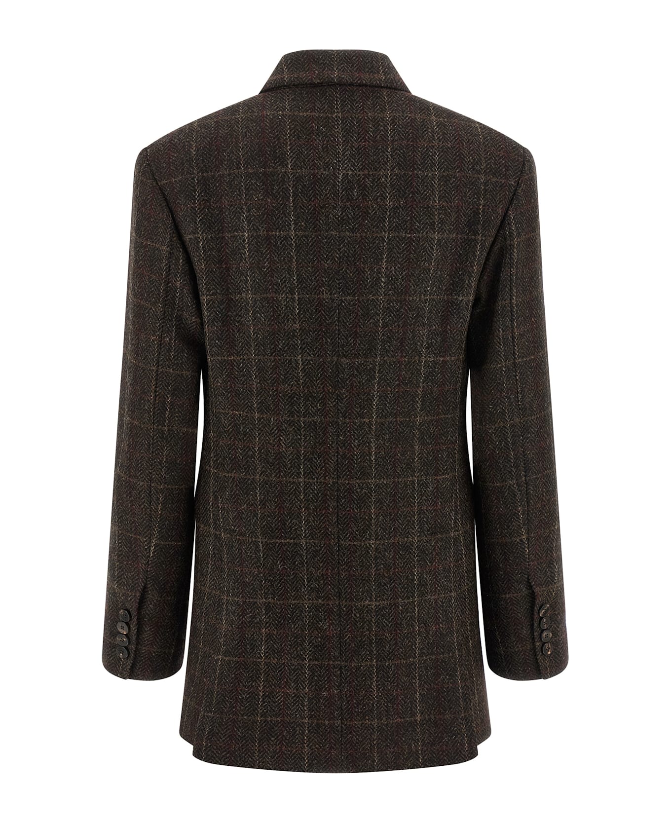 Alberto Biani Shetland Wool Blazer - Brown