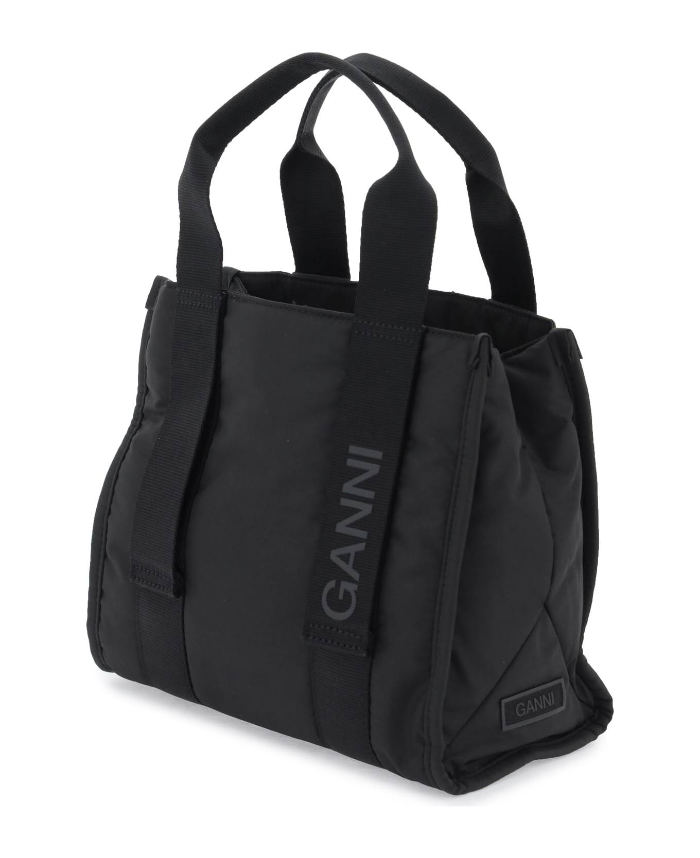 Ganni Tech Tote Bag - BLACK (Blue) トートバッグ