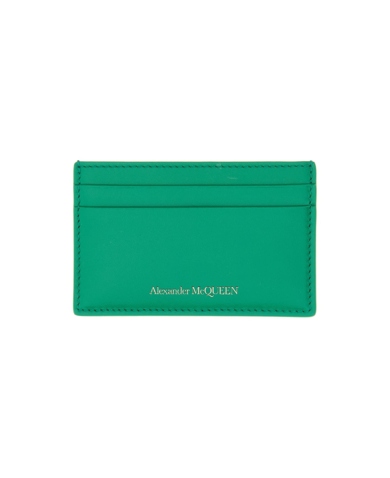 Alexander McQueen Leather Card Holder - GREEN