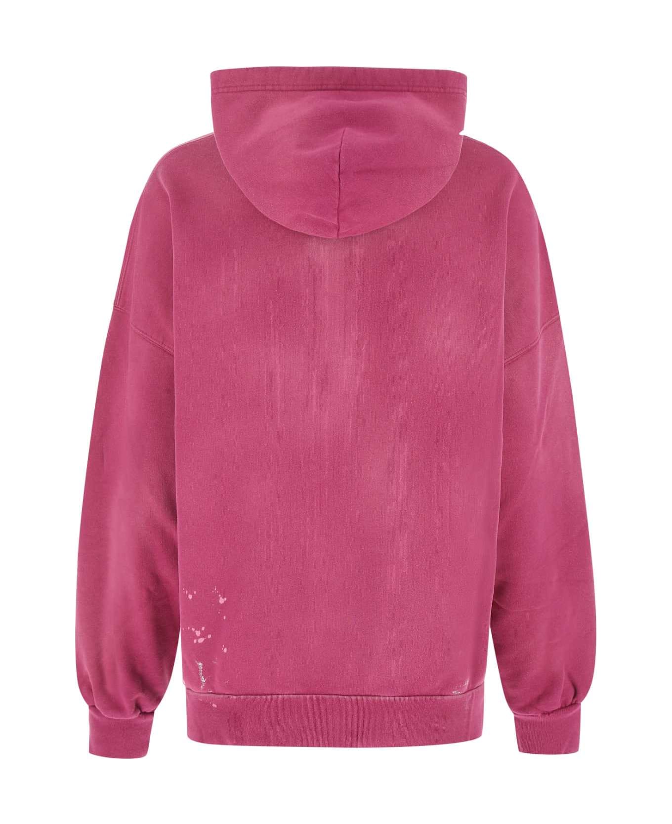 Balenciaga Dark Pink Cotton Oversize Sweatshirt - 5566