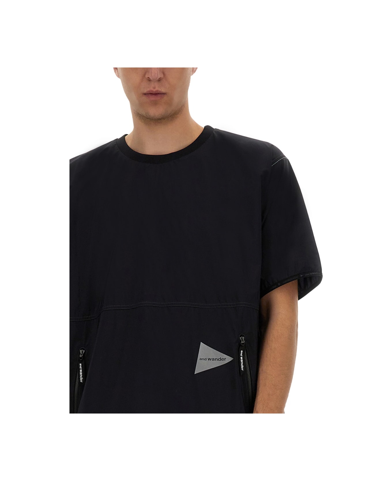 And Wander "pertex" T-shirt - BLACK