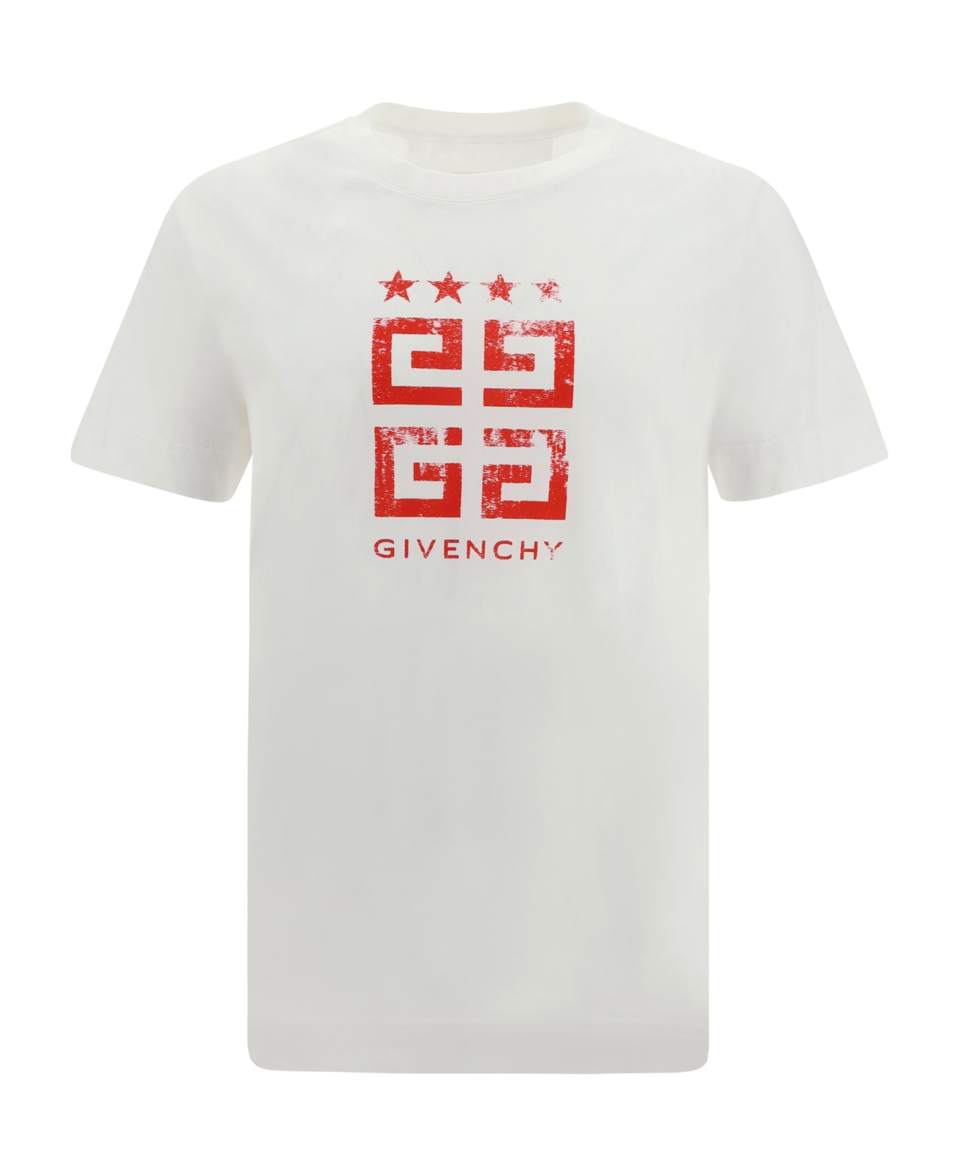Givenchy 4g Stars T-shirt - White/red シャツ