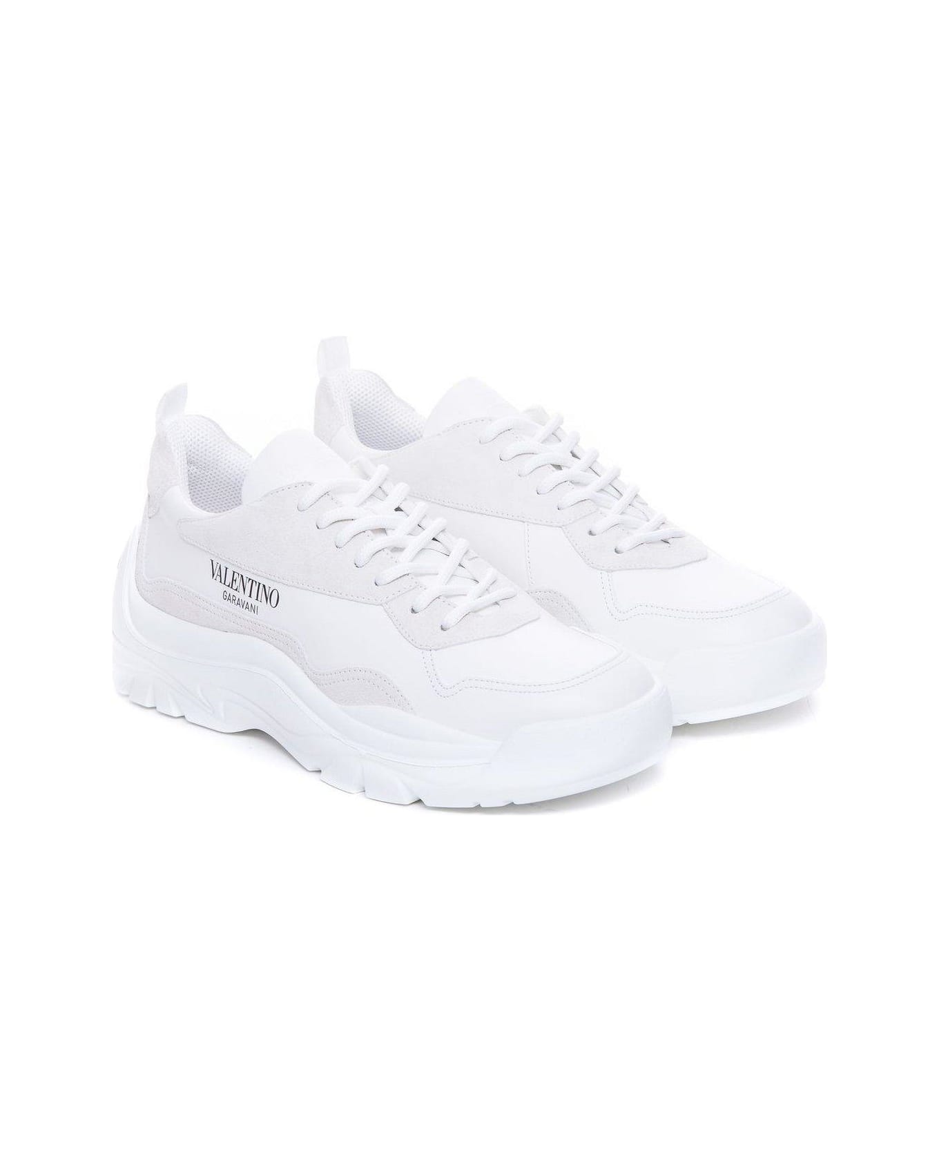 Valentino Garavani Gumboy Lace-up Sneakers - Bianco/bianco/bianco