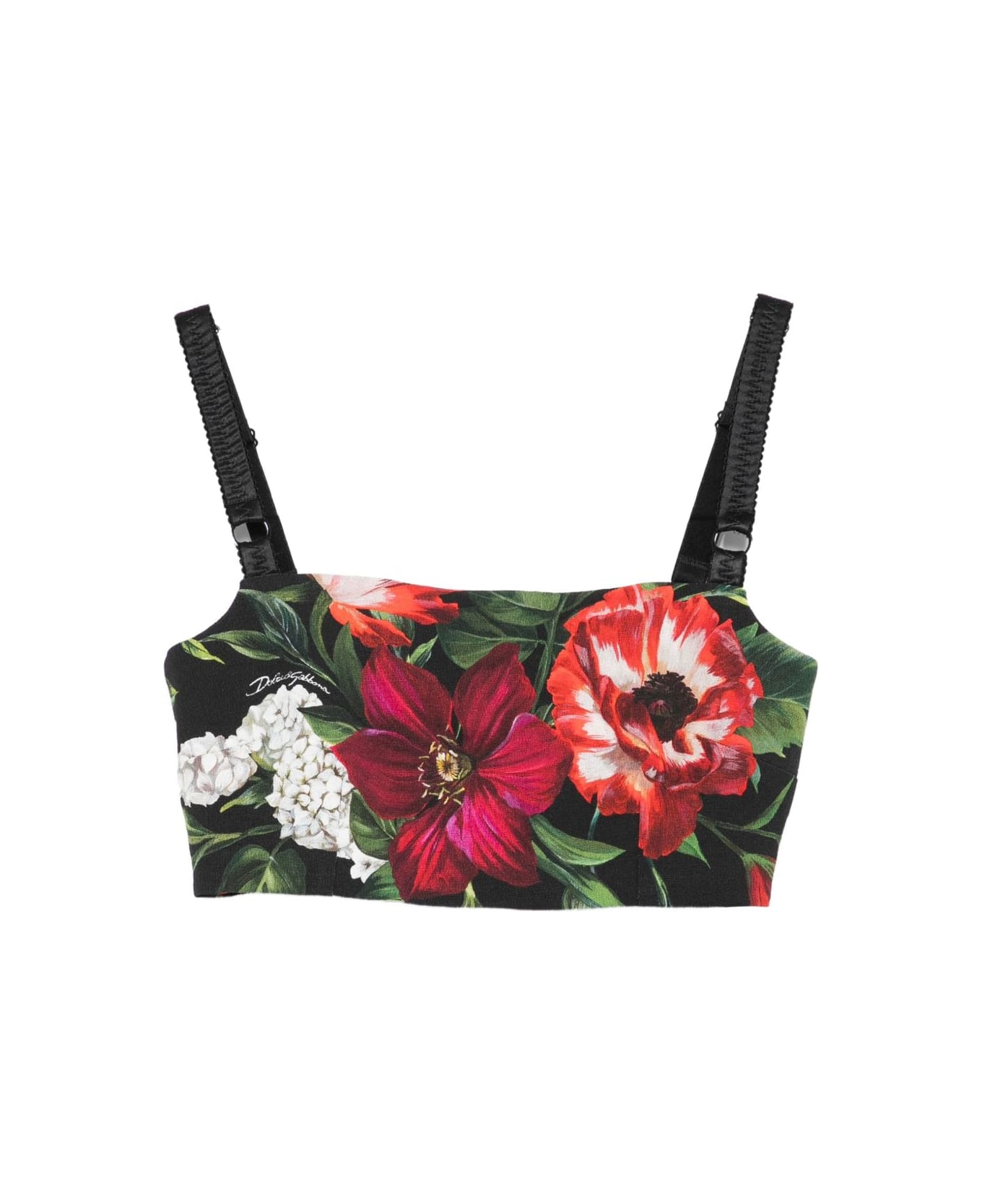 Dolce & Gabbana Flowers Printed Dress - Black