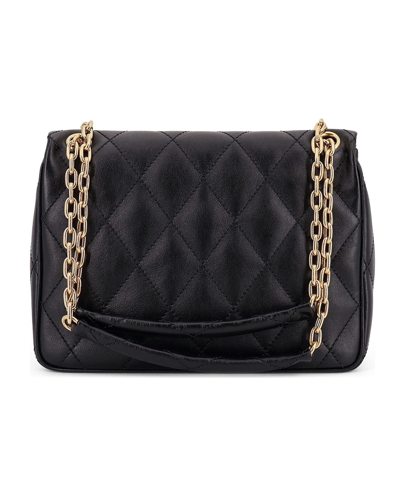 Burberry Matelassé Leather Shoulder Bag - Black