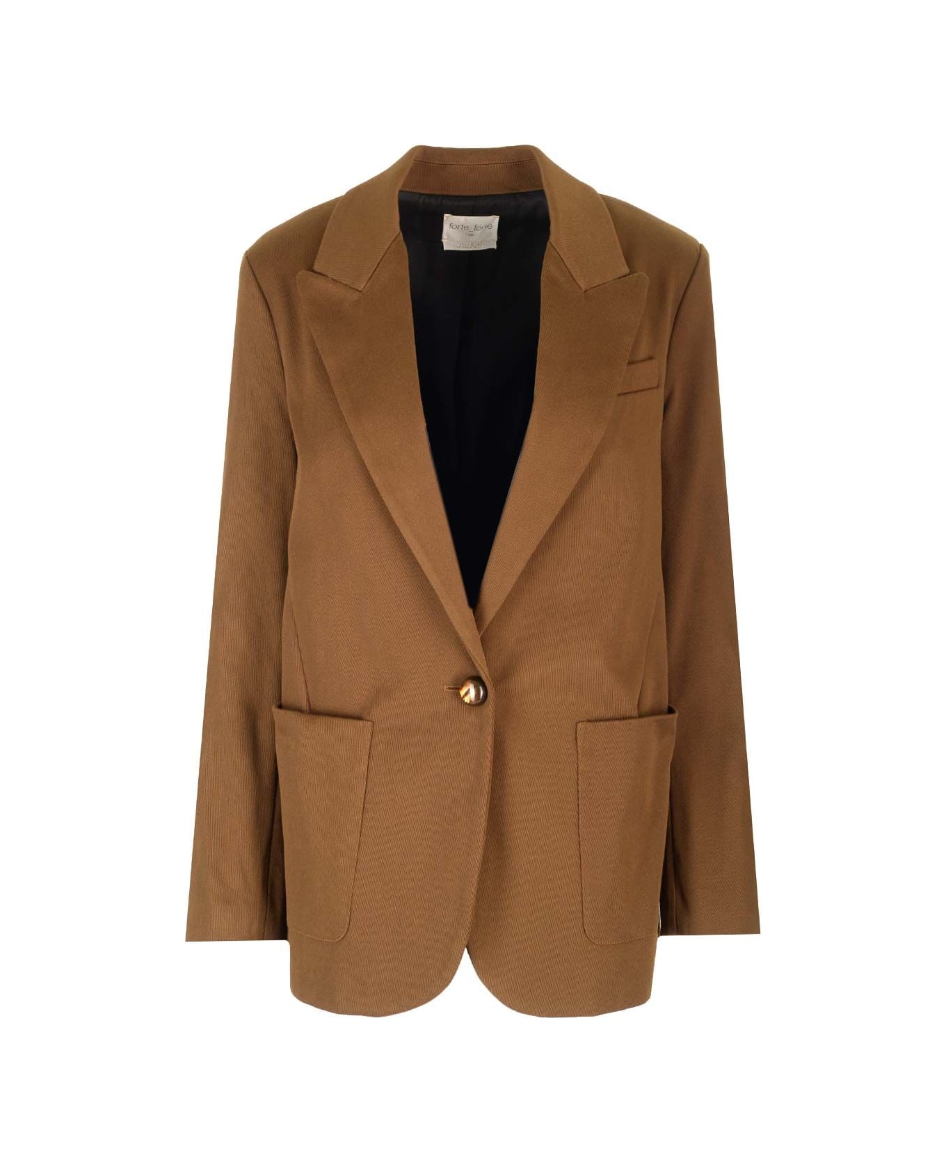Forte_Forte Cotton Blazer - Brown
