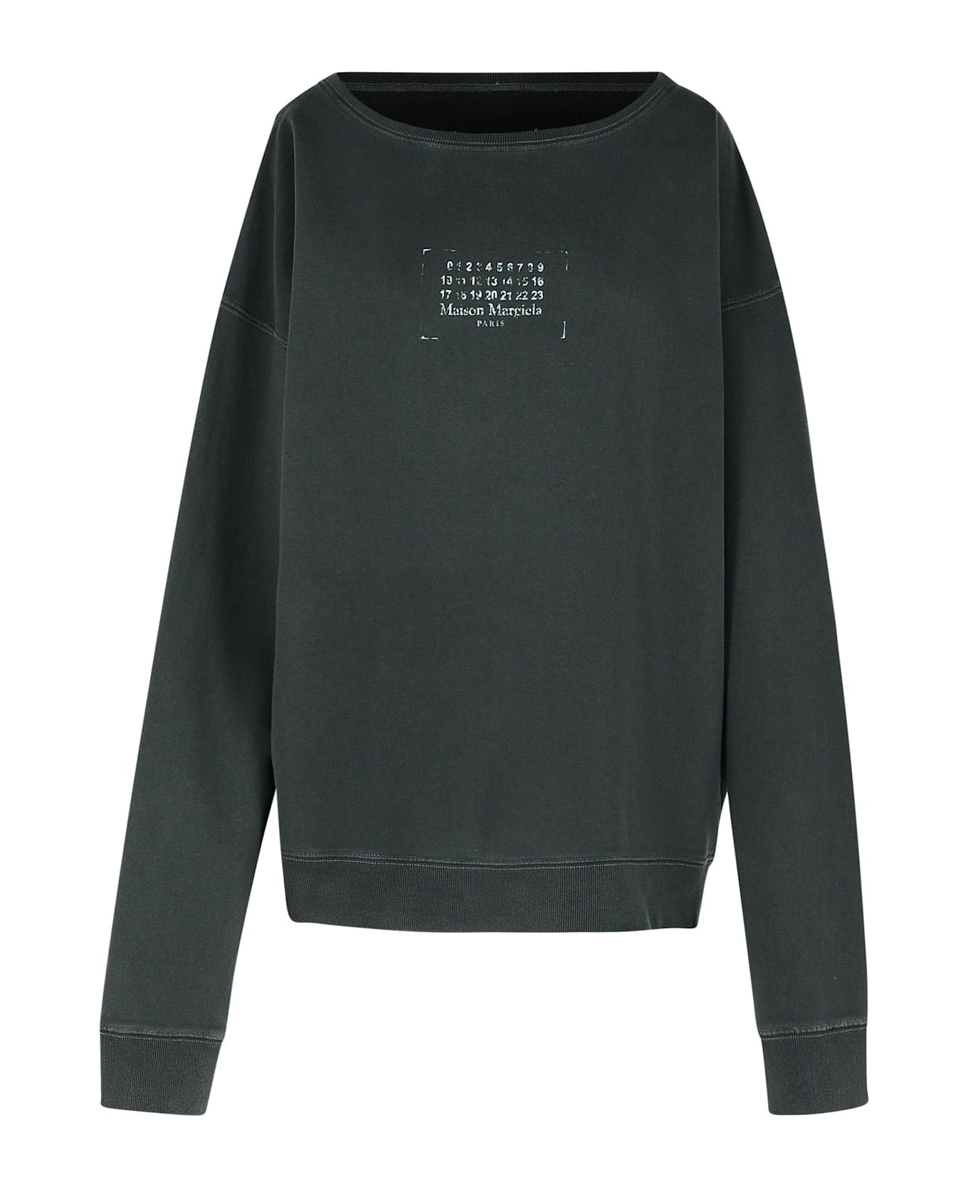 Maison Margiela Black Cotton Sweatshirt - WASHEDBLACK