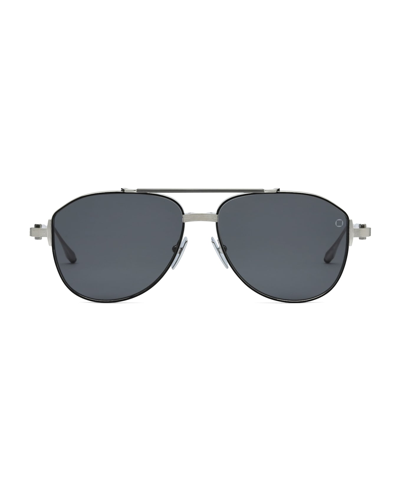 Akoni Helios - Brushed Silver / Black Rhodium Sunglasses - silver/black