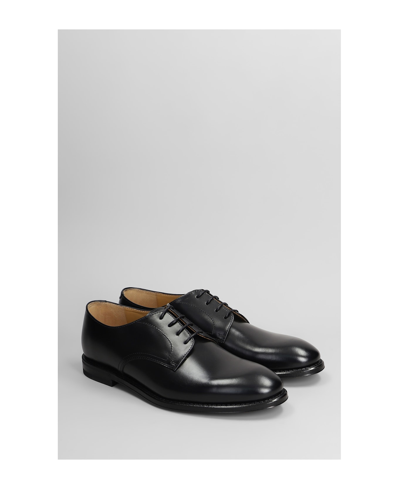 Henderson Baracco Lace Up Shoes In Black Leather - black
