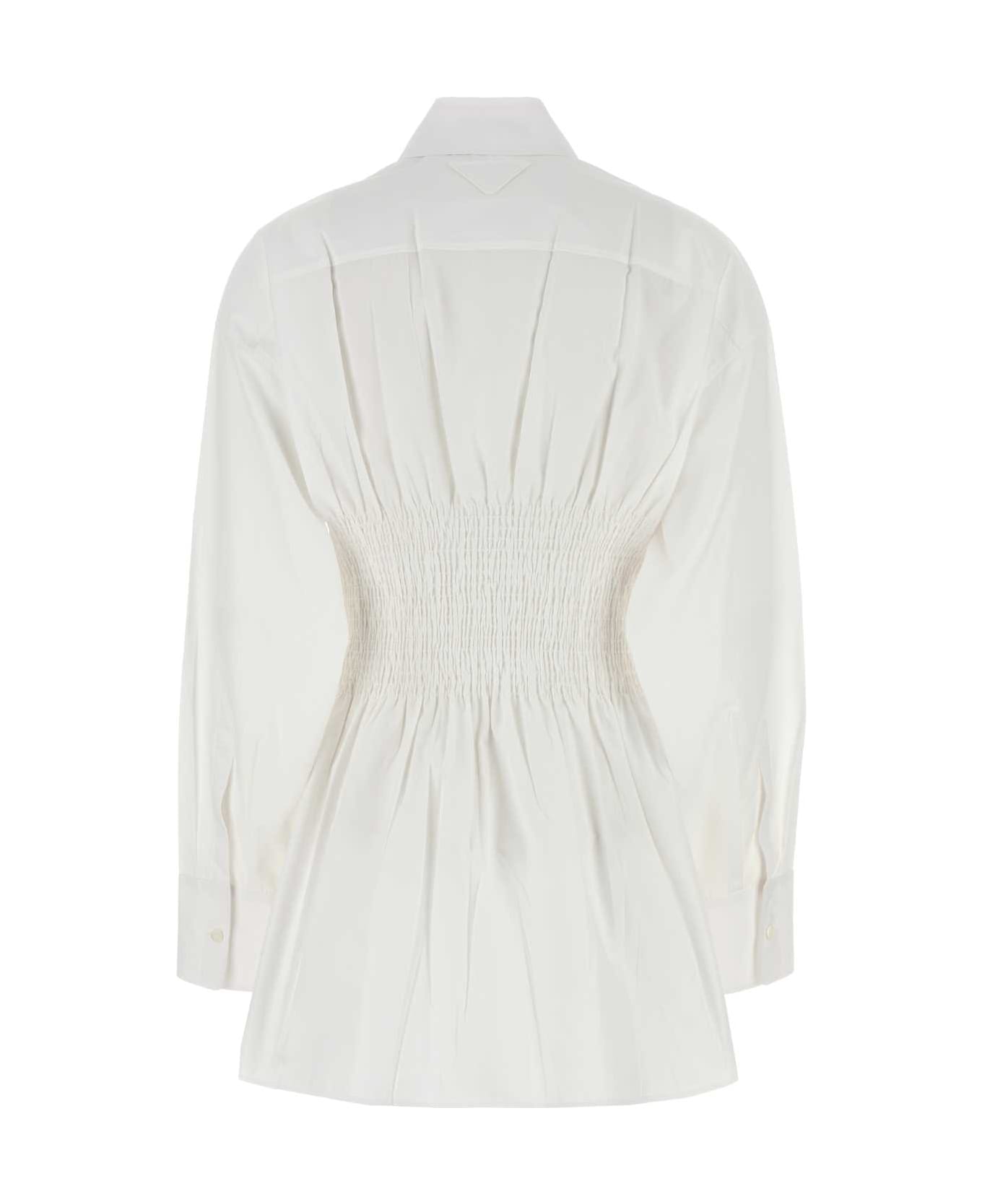 Prada White Poplin Shirt - BIANCO