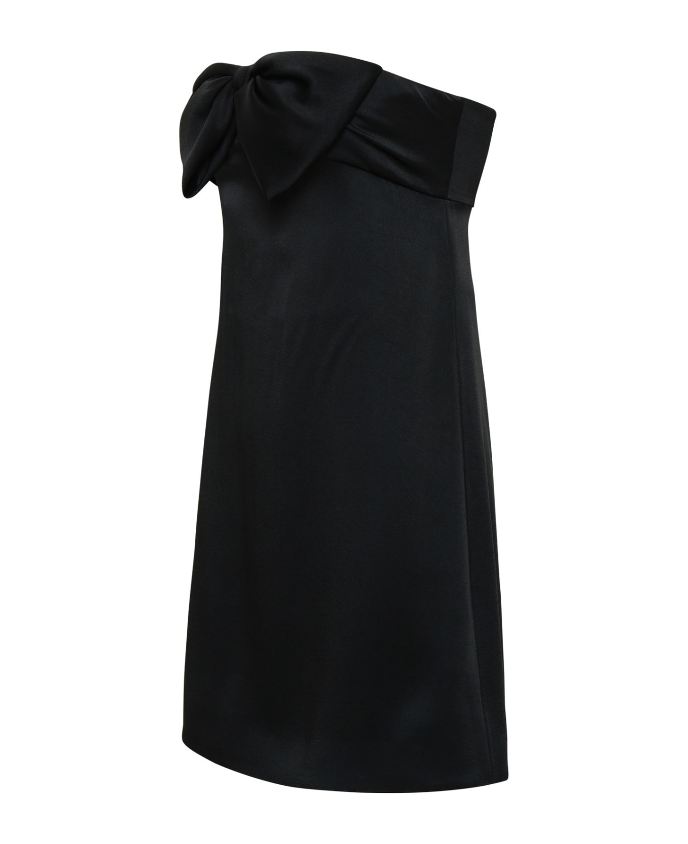 Saint Laurent Satin Mini Dress - Black ワンピース＆ドレス