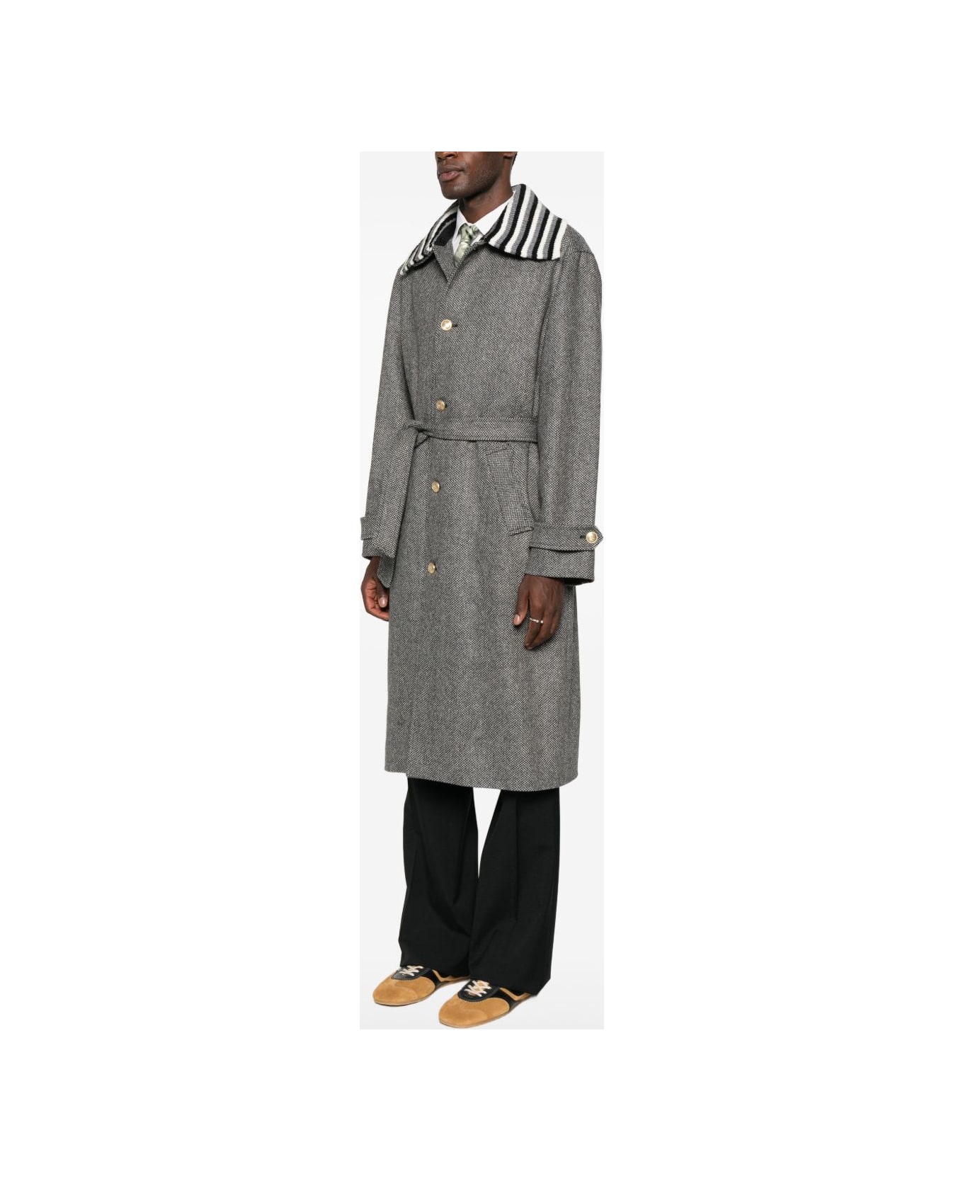 Drôle de Monsieur Belt Coat - Grey