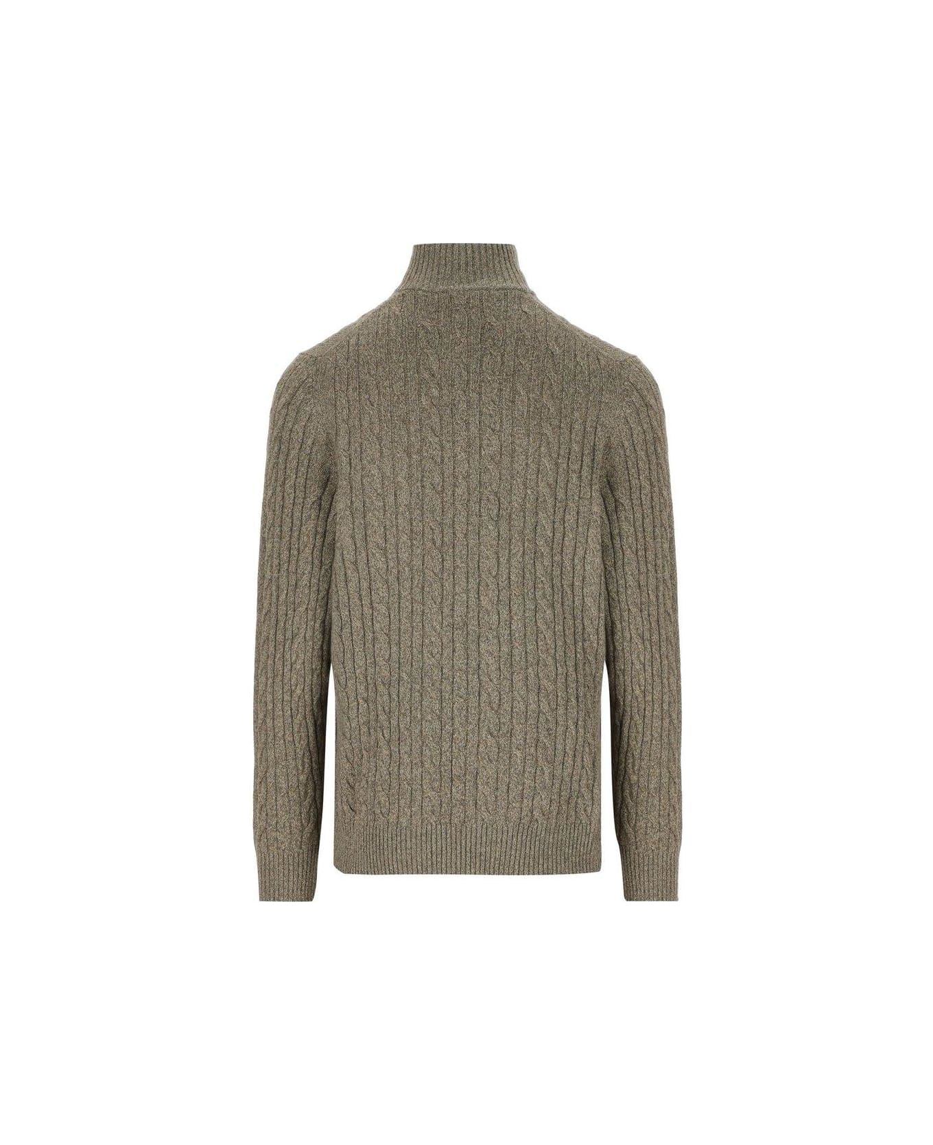 Loro Piana Zipped Turtleneck Knitted Sweater