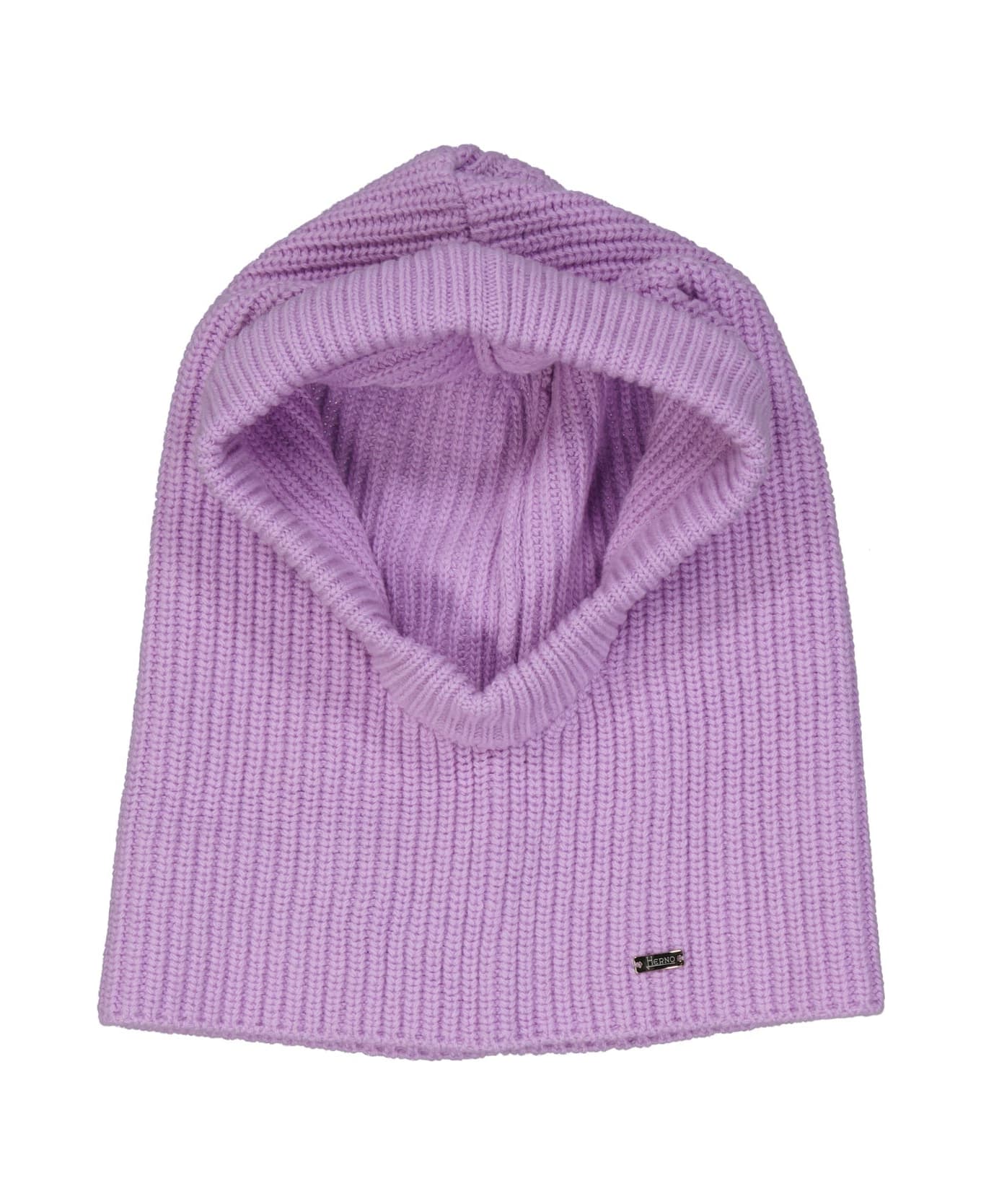 Herno Wool Balaclava Hat - Lilac