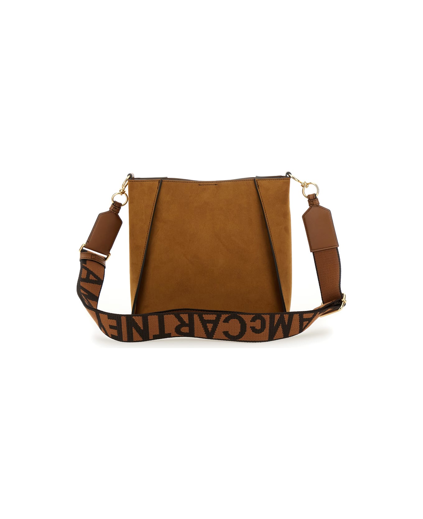 Stella McCartney Crossbody Bag With Front Ring Logo In Eco-leather Woman - Brown