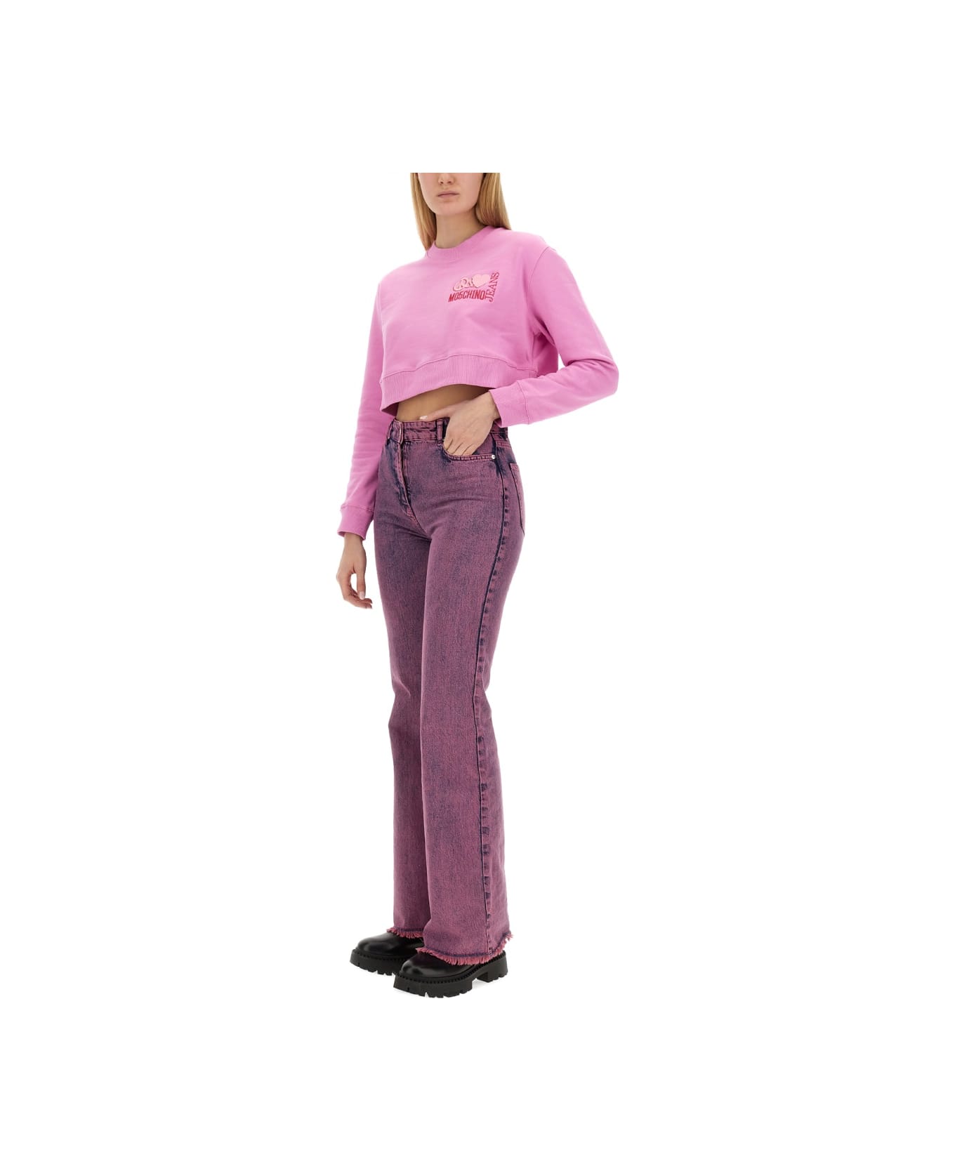 M05CH1N0 Jeans Flare Pant - PINK