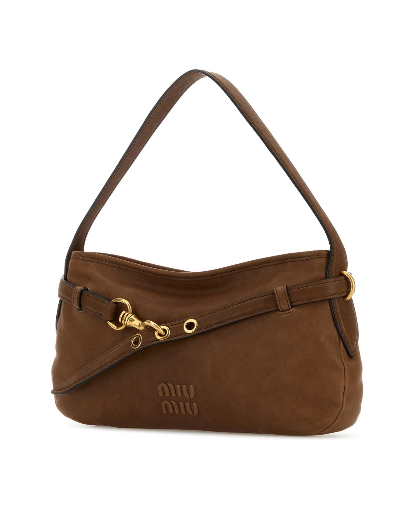 Miu Miu Brown Nappa Leather Avenue Shoulder Bag - ROVERE トートバッグ