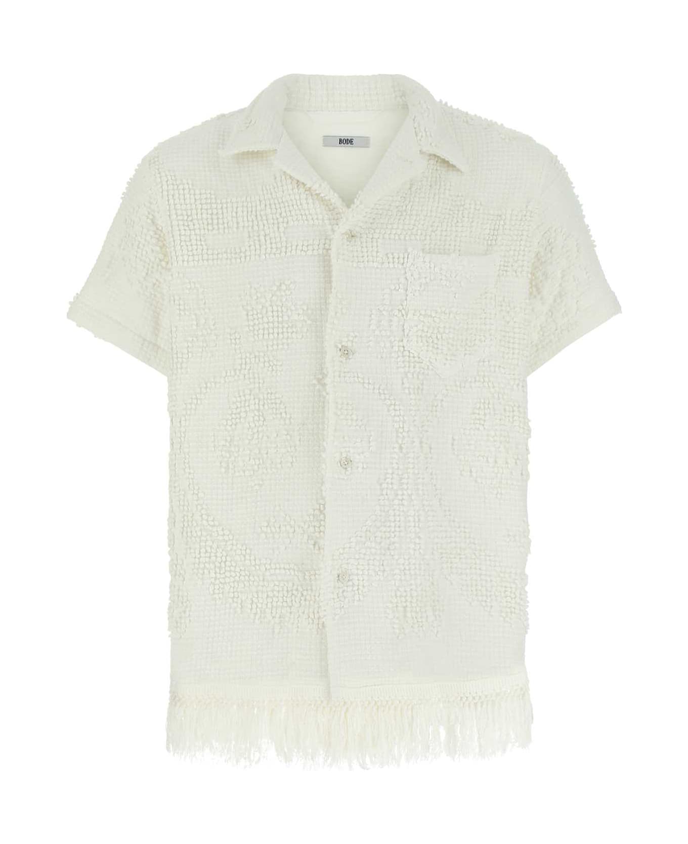 Bode White Terry Fabric Shirt - WTMLT