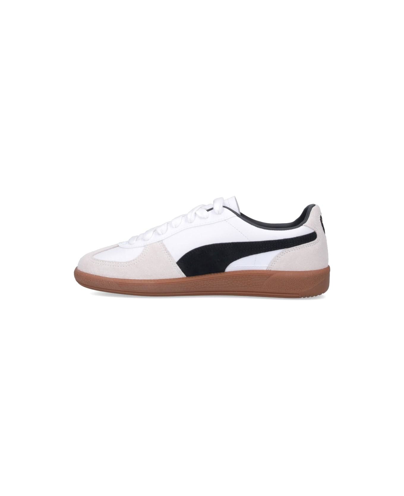 Puma 'palermo Lth' Sneakers - White Vapor Gray Gum