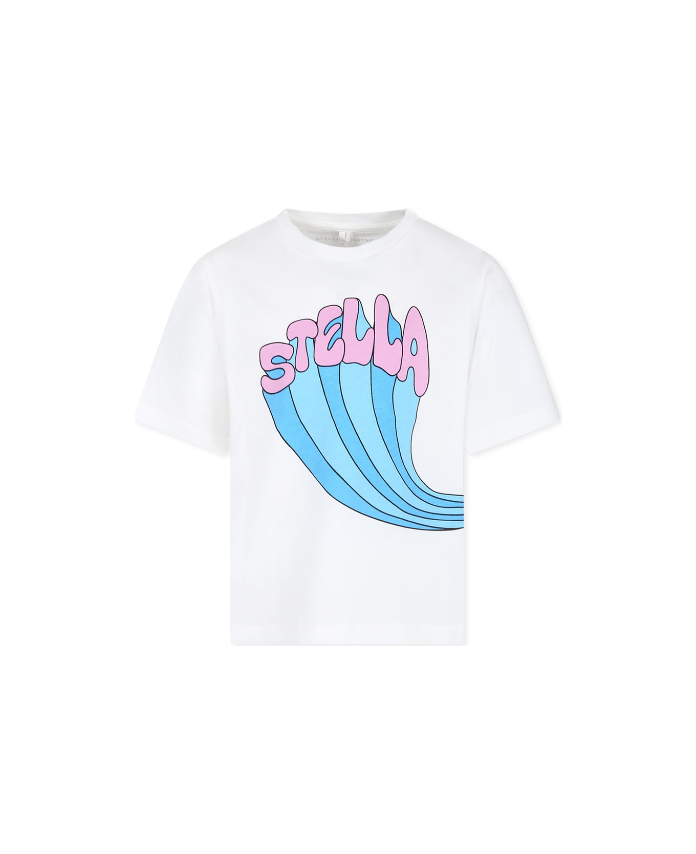 Stella McCartney White T-shirt For Girl With Logo - White