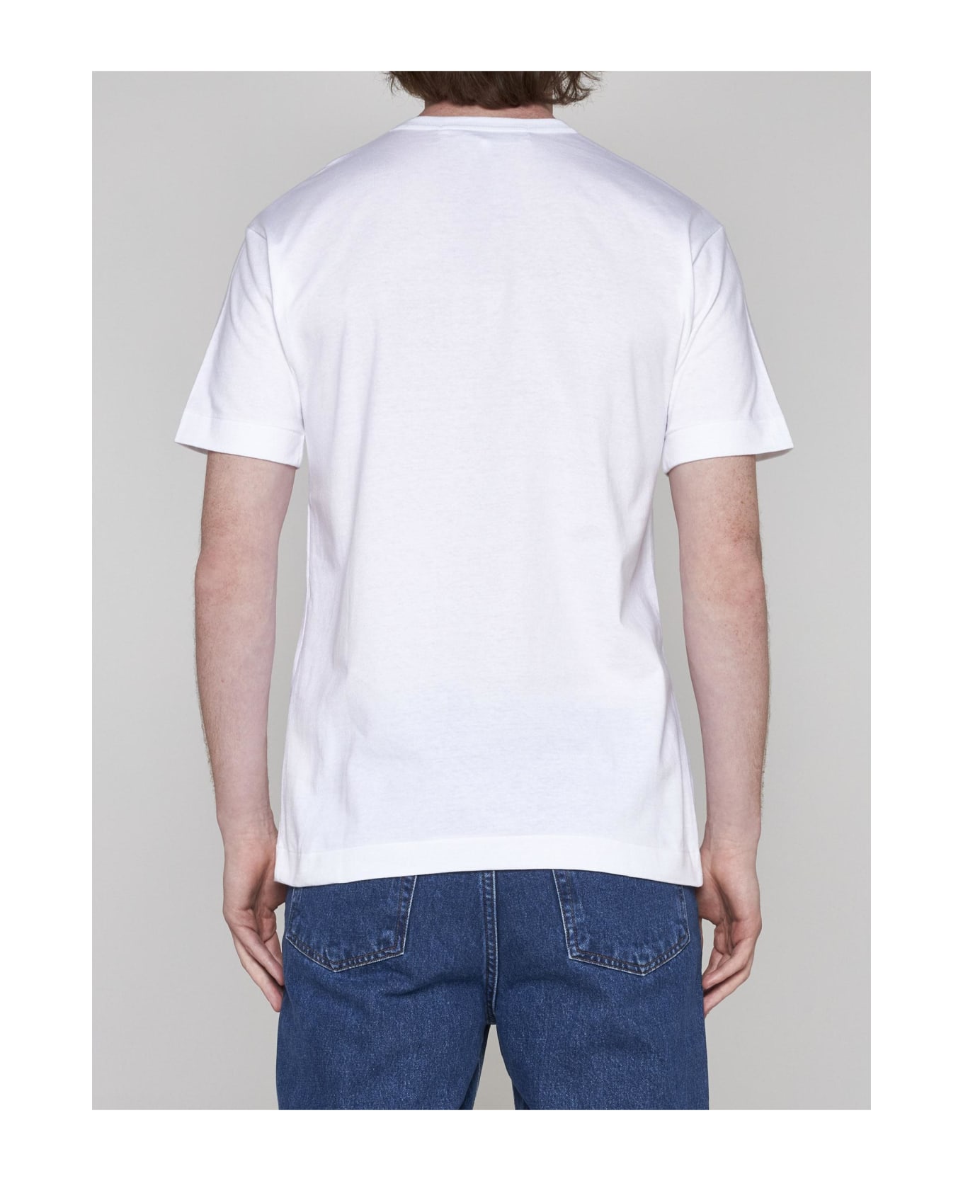 Comme des Garçons Play Heart Print Cotton T-shirt - WHITE