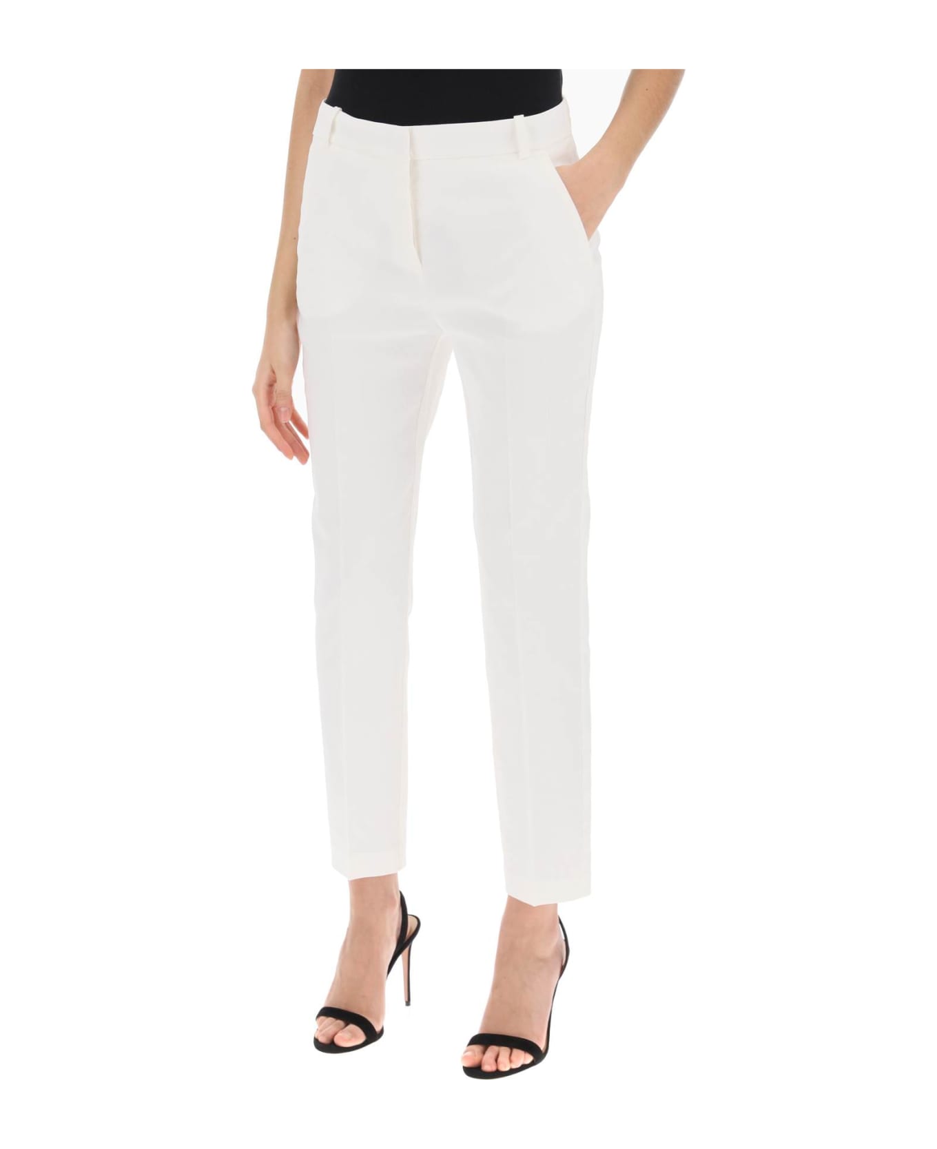 Pinko Bello Cigarette Pants - BIANCO SETA (White)