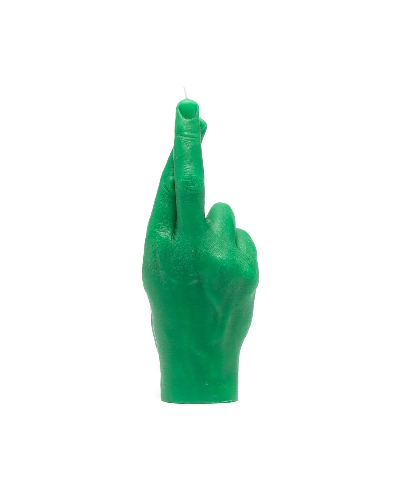 Candlehand Crossed Fingers Candle - Green