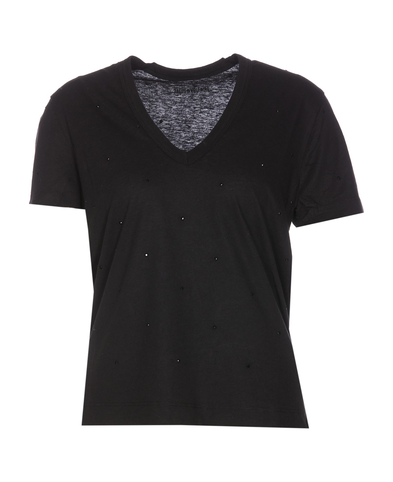 Zadig & Voltaire Wassa Dots Strass T-shirt - Black Tシャツ
