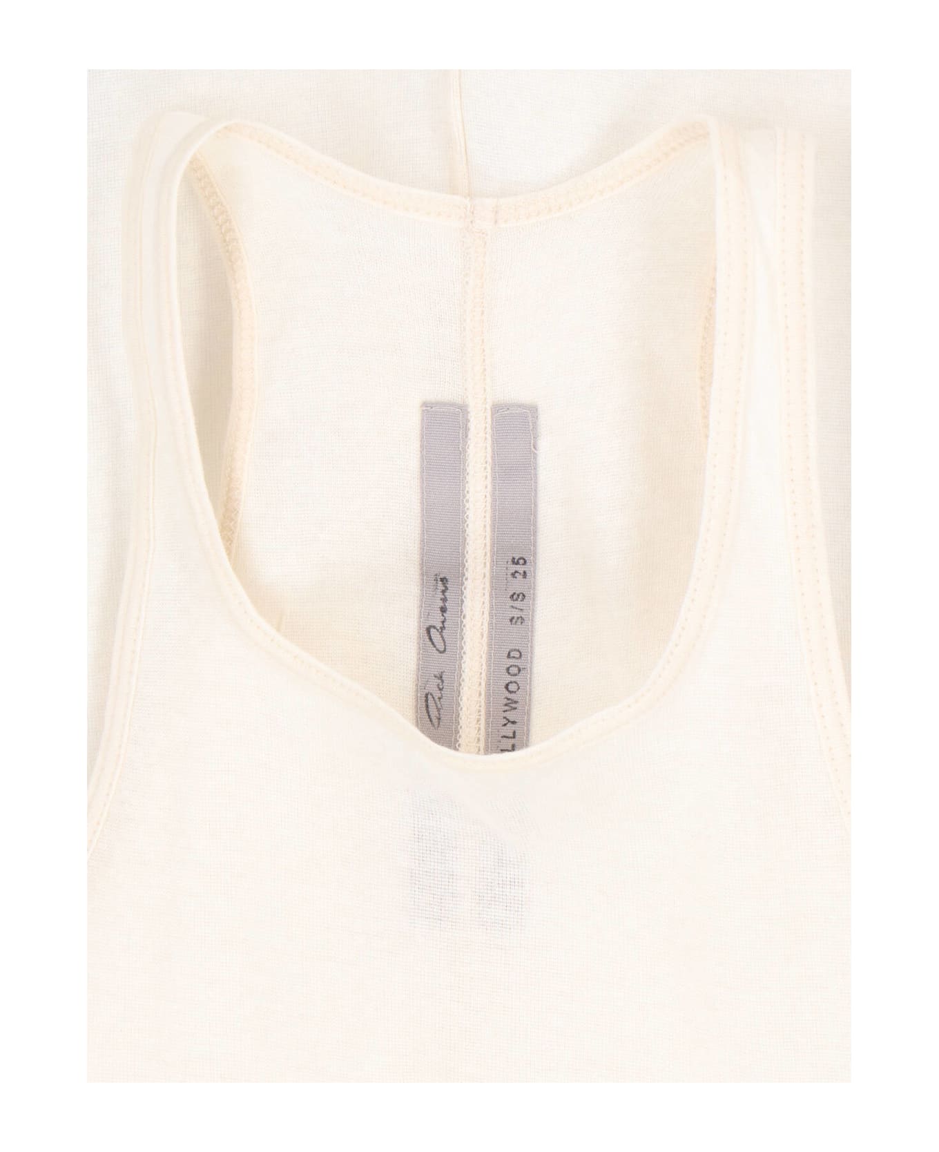 Rick Owens Ribbed Tank Top - Cream