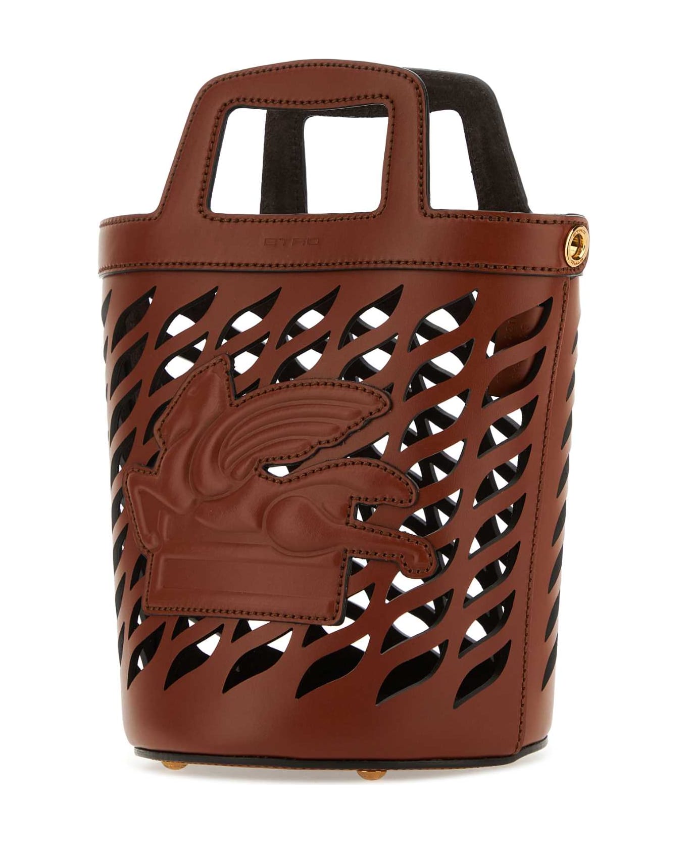 Etro Brown Leather Coffa Bucket Bag - 101 ショルダーバッグ