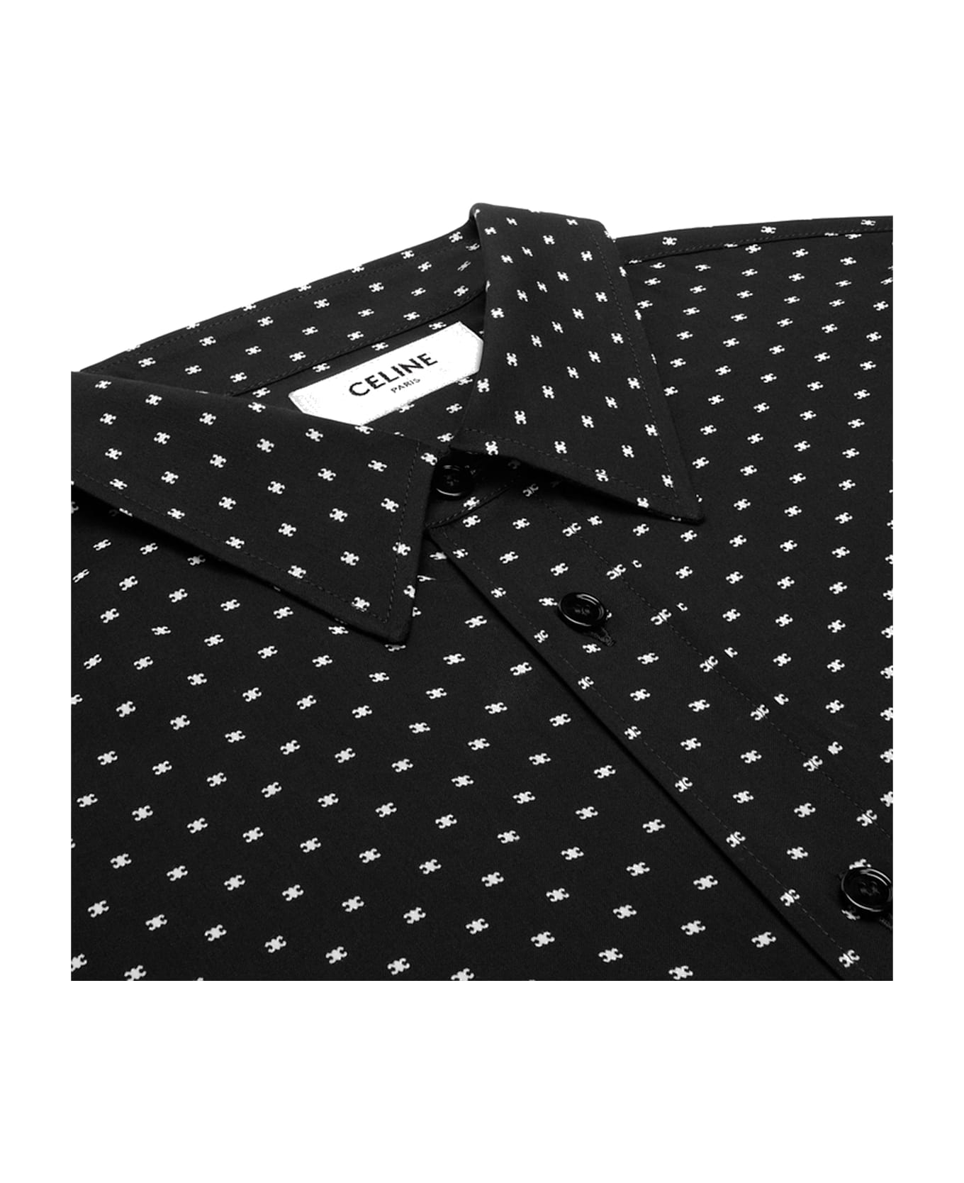 Celine All-over Logo Shirt - Black