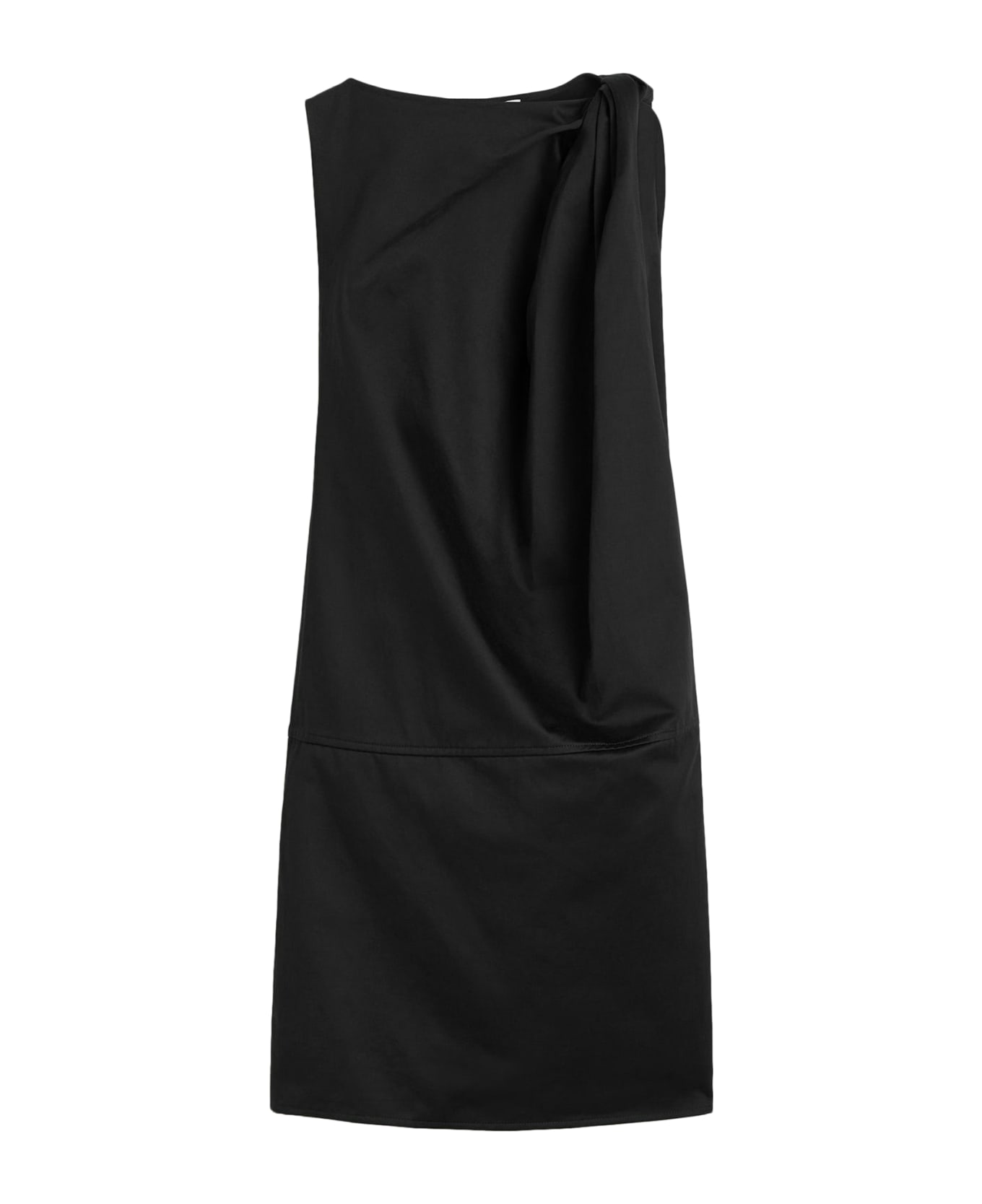 Totême Shoulder-twist Satin Dress - Black