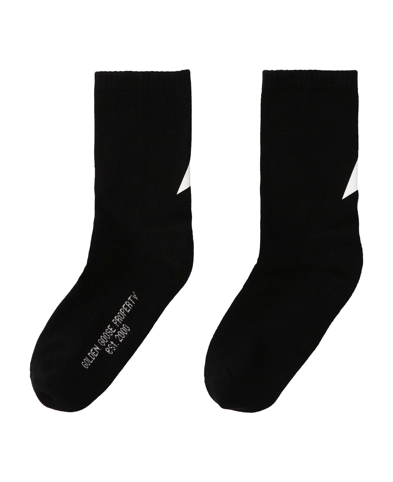 Golden Goose Star Intarsia Socks - BLACK/WHITE