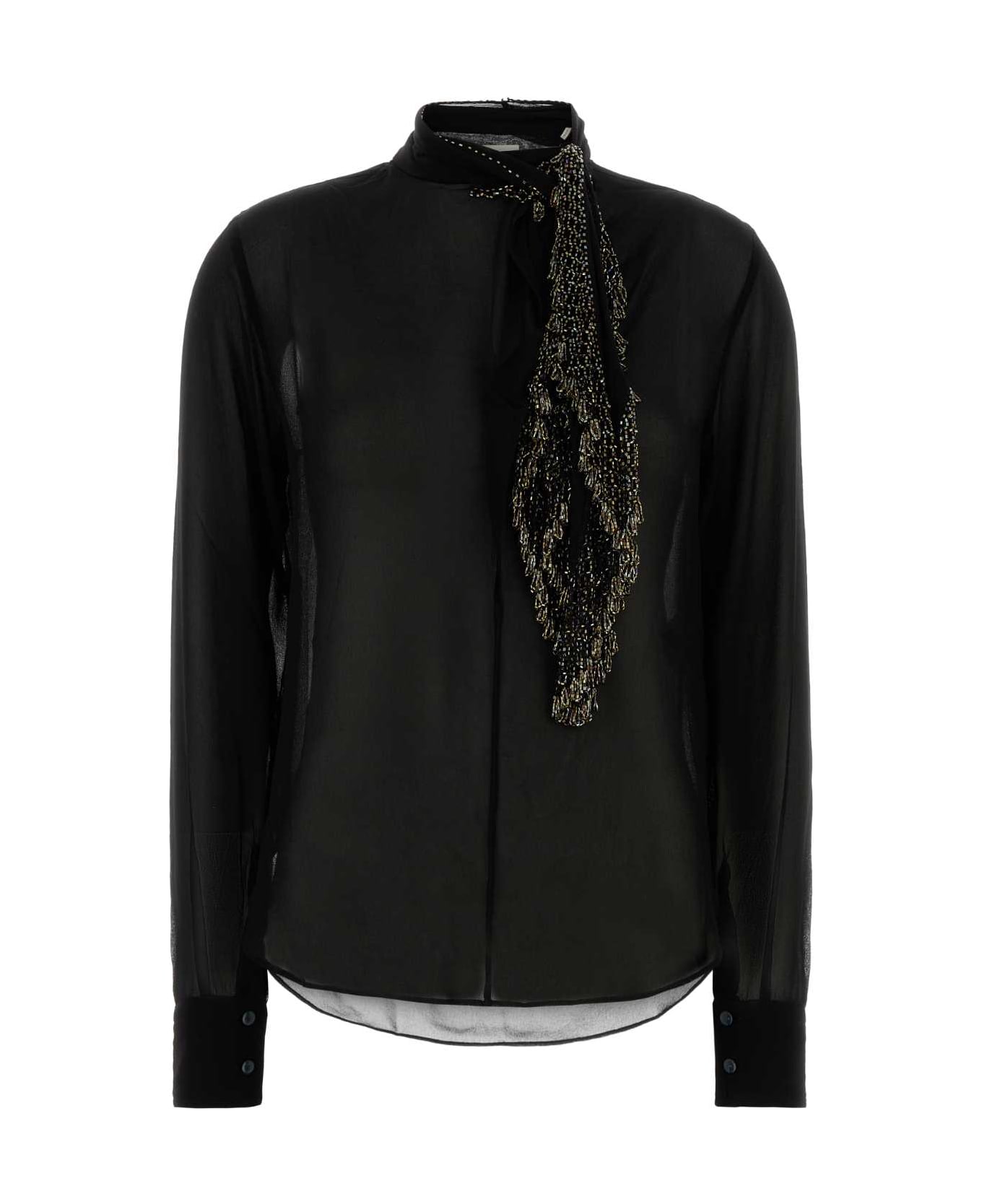 Isabel Marant Black Crepe Elaura Blouse - BLACK