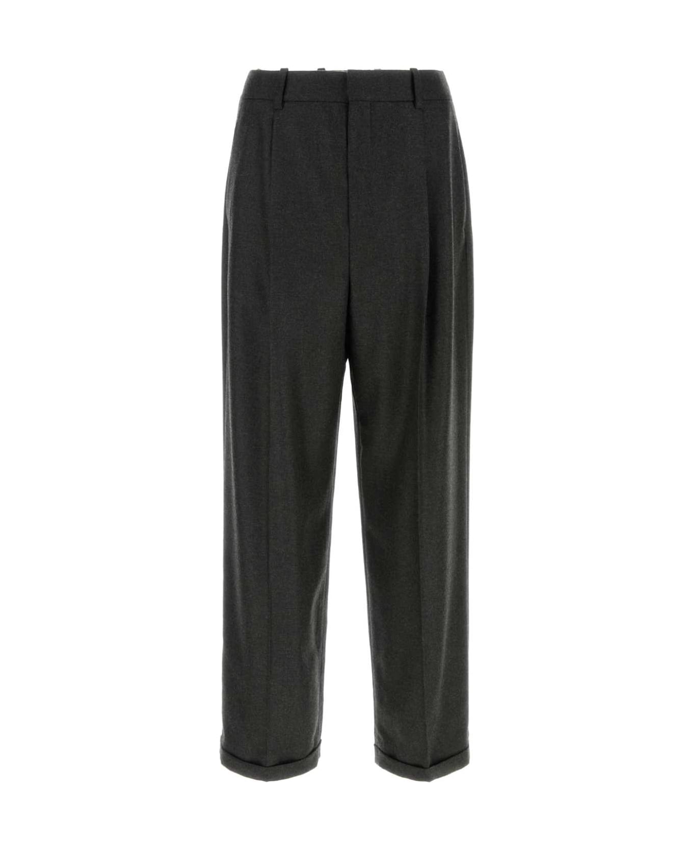 Saint Laurent Charcoal Cashmere Pant - ANTHRACITE