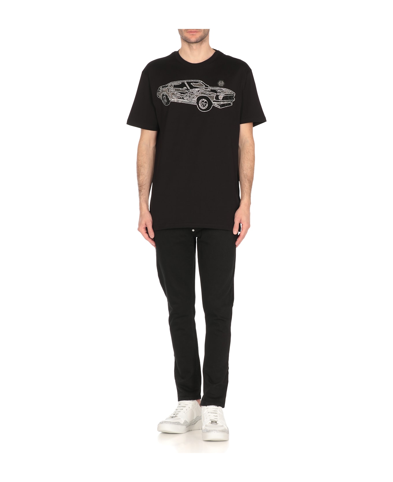Philipp Plein Neck Ss T-shirt - Black