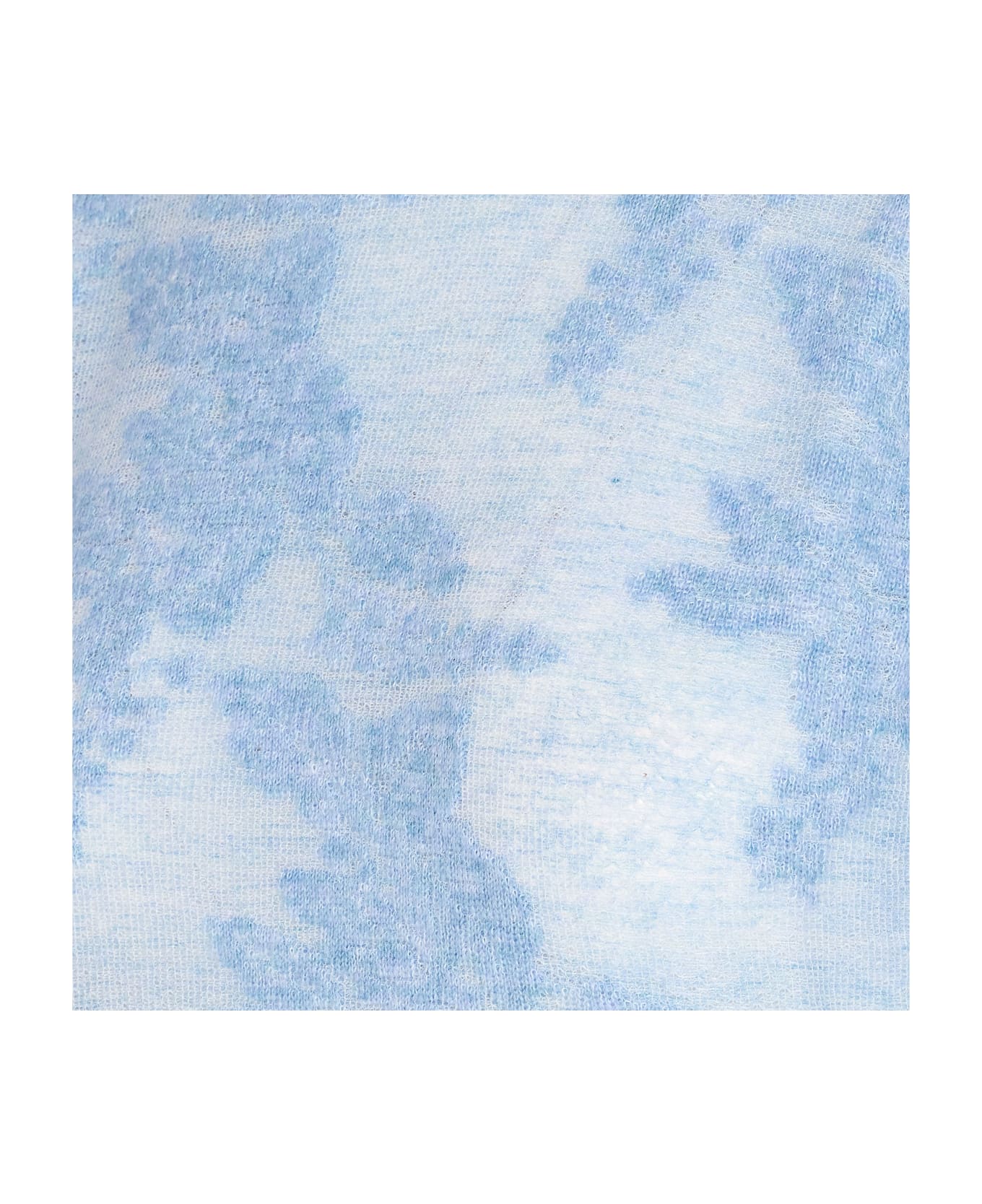 Ganni Sheer Flower Sweater - Blue