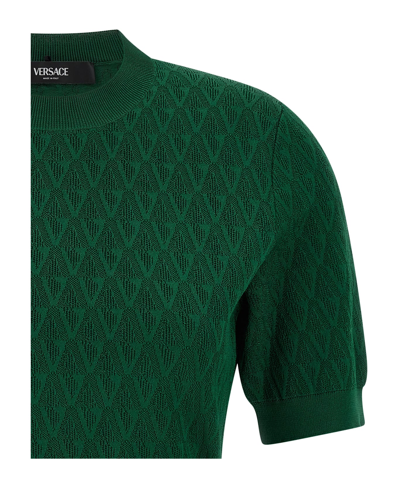 Versace V-pattern T-shirt - Green