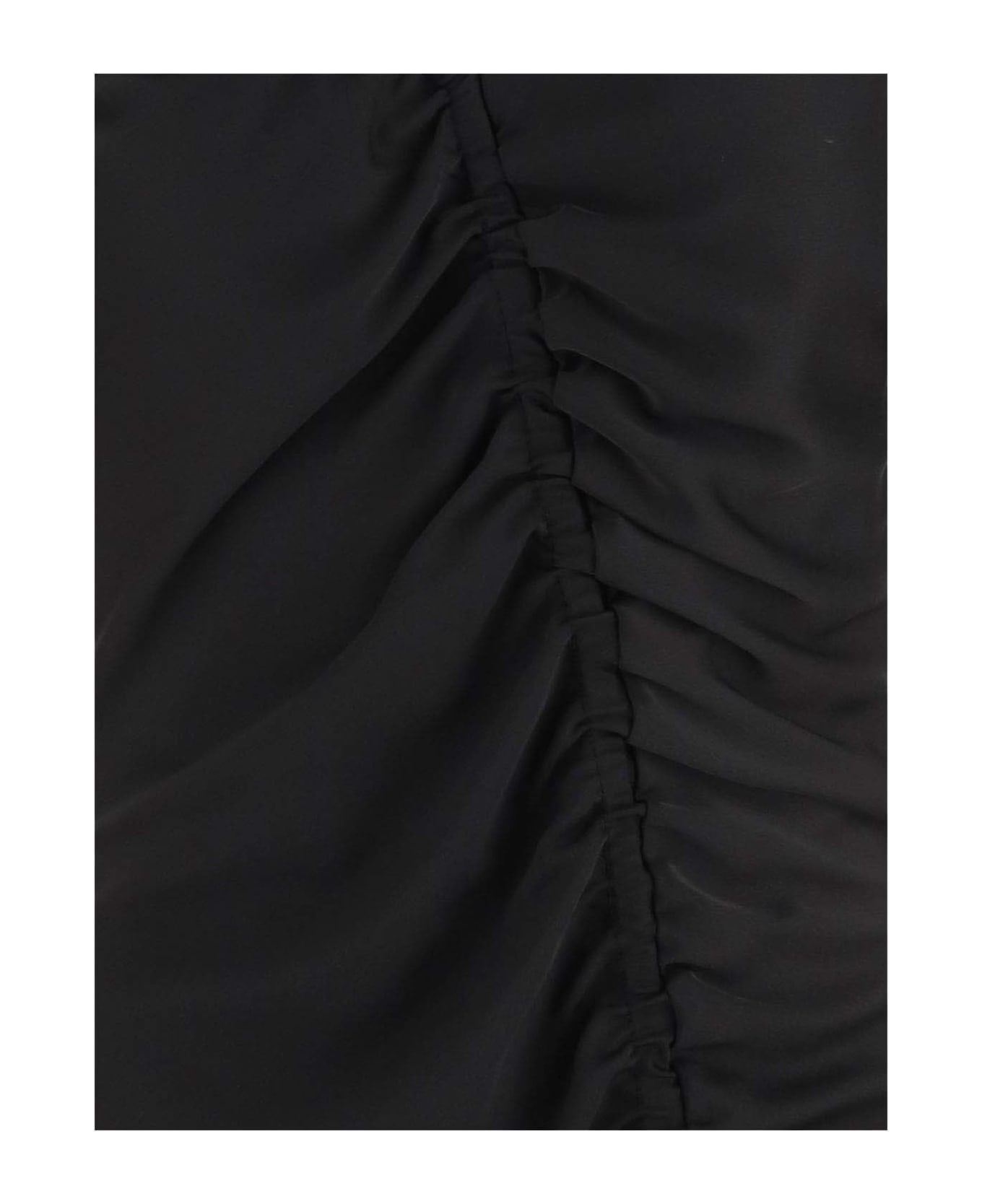 Pinko Draped Technical Jersey Dress - Black