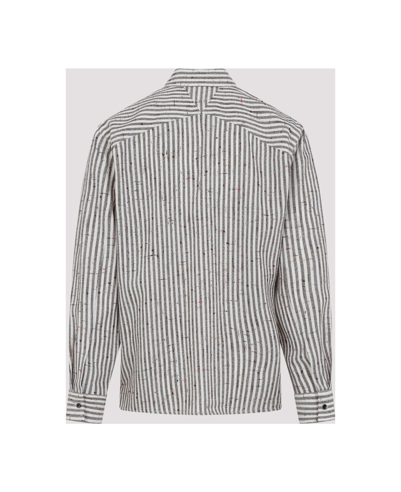 Bottega Veneta Long Sleeve Striped Shirt - Talc Loam