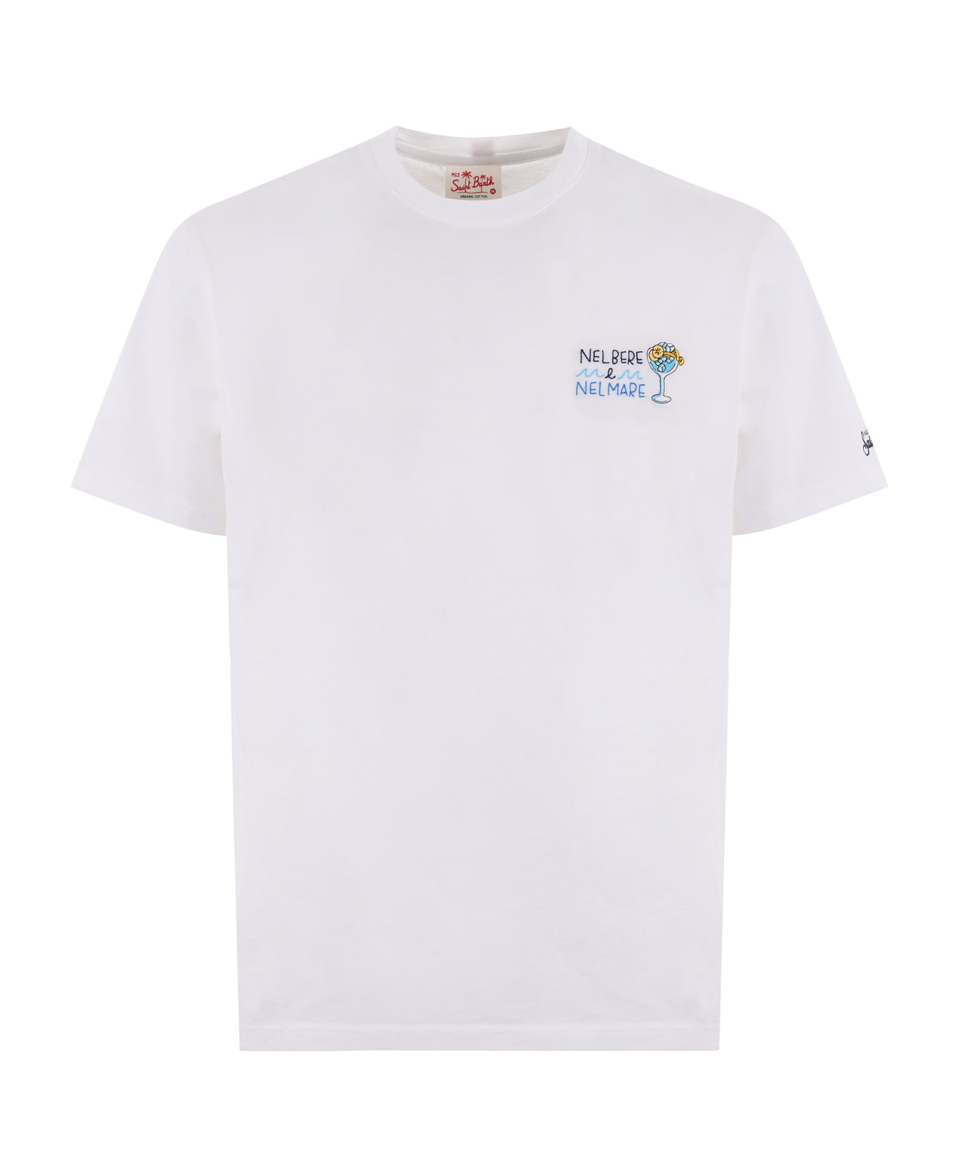 MC2 Saint Barth T-shirt Mc2 Saint Barth "nel Bere E Nel Mare" In Cotone Disponibile Store Scafati - Bianco
