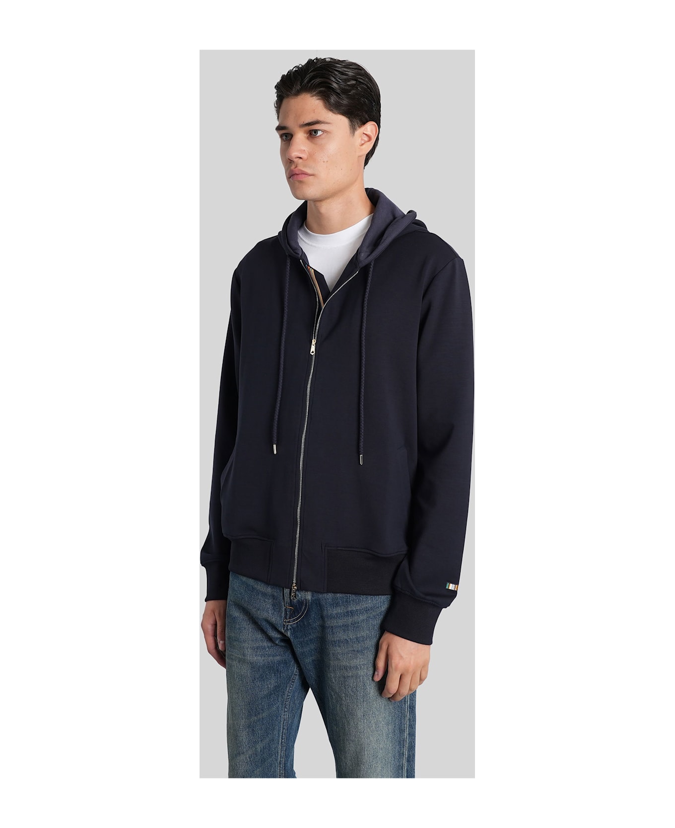 Paul Smith Sweatshirt In Blue Wool And Polyester - blue