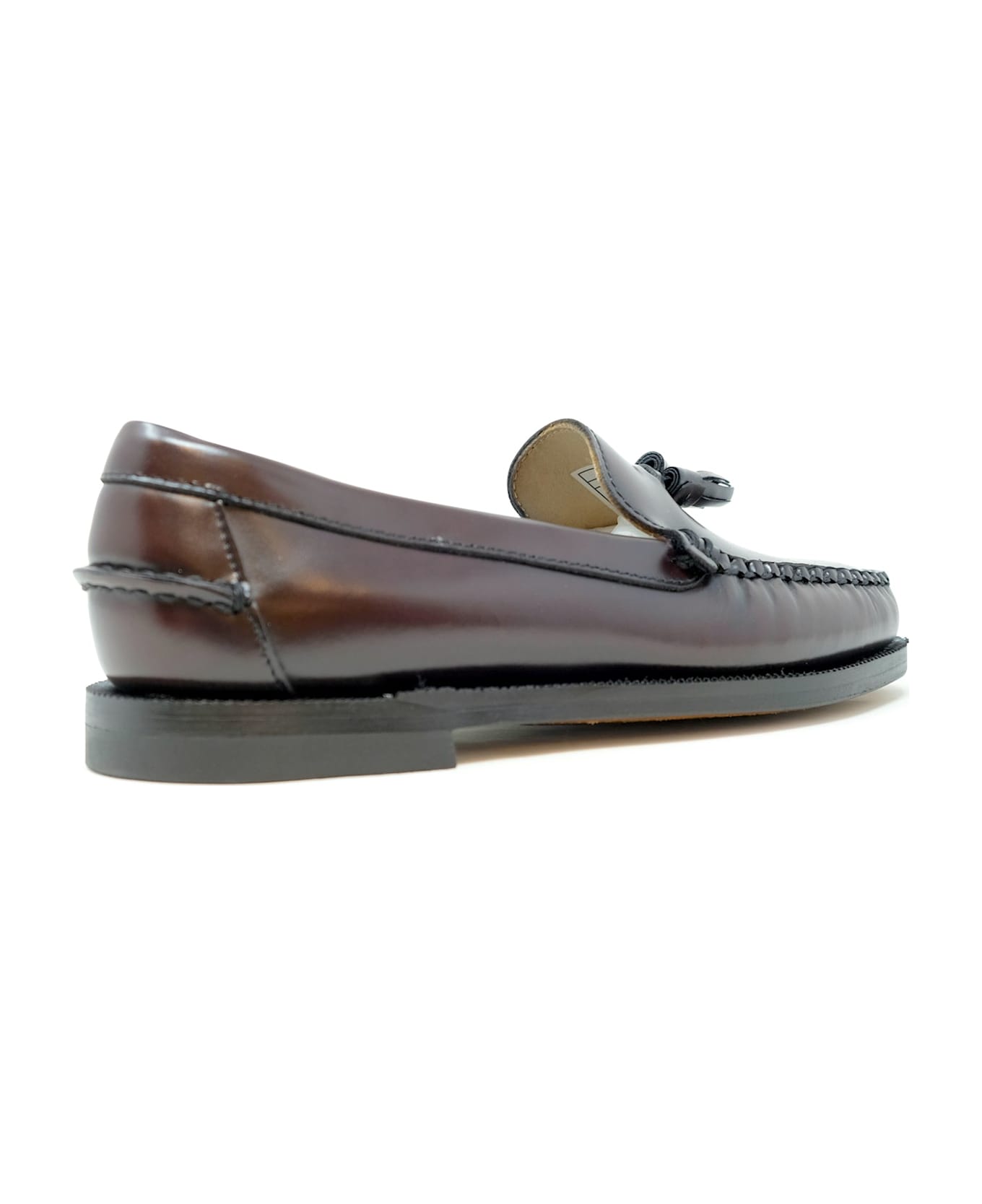 Sebago Will Brown Burgundy Leather Loafers - BROWN