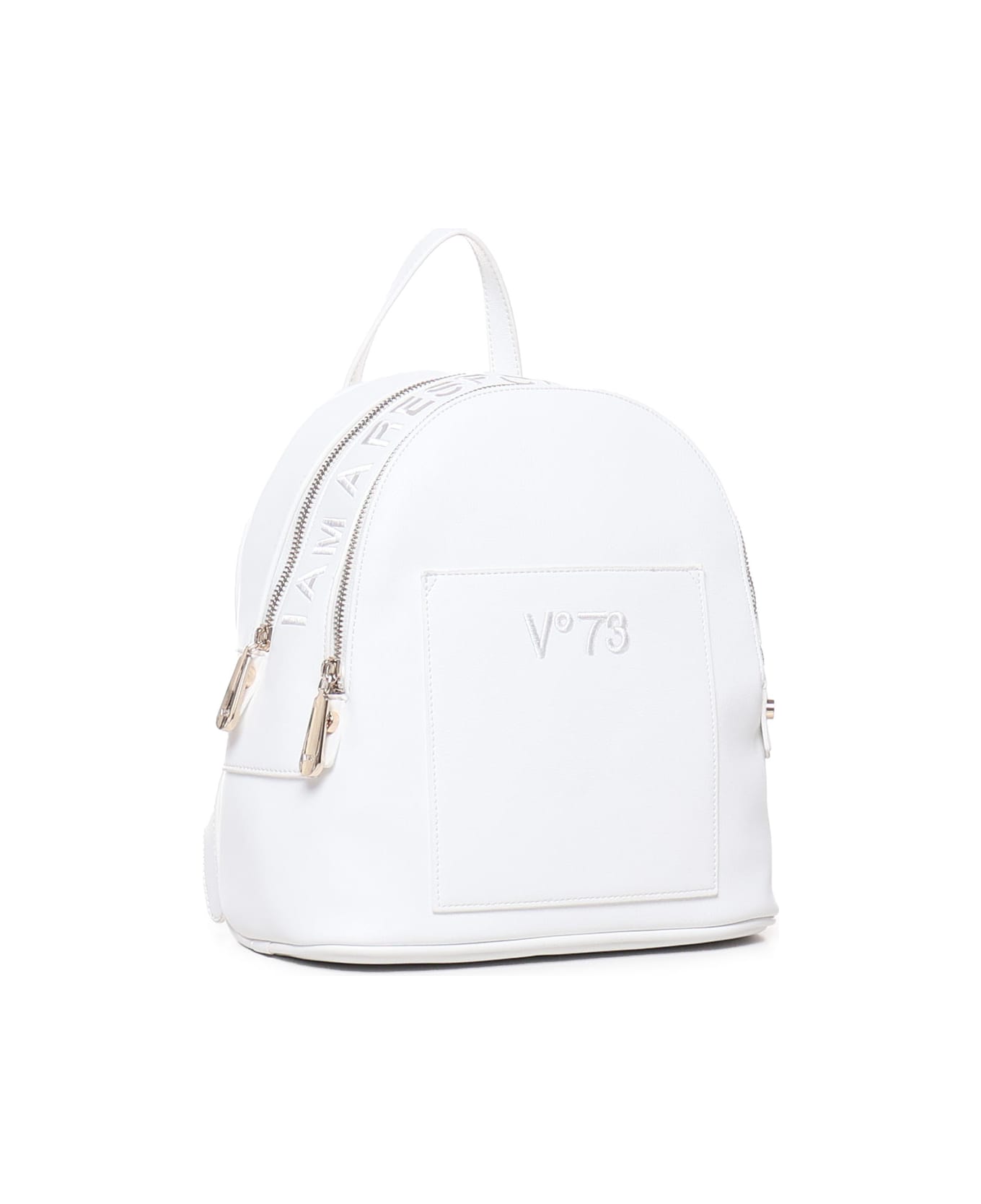 V73 Echo Backpack With Embroidered Logo - White
