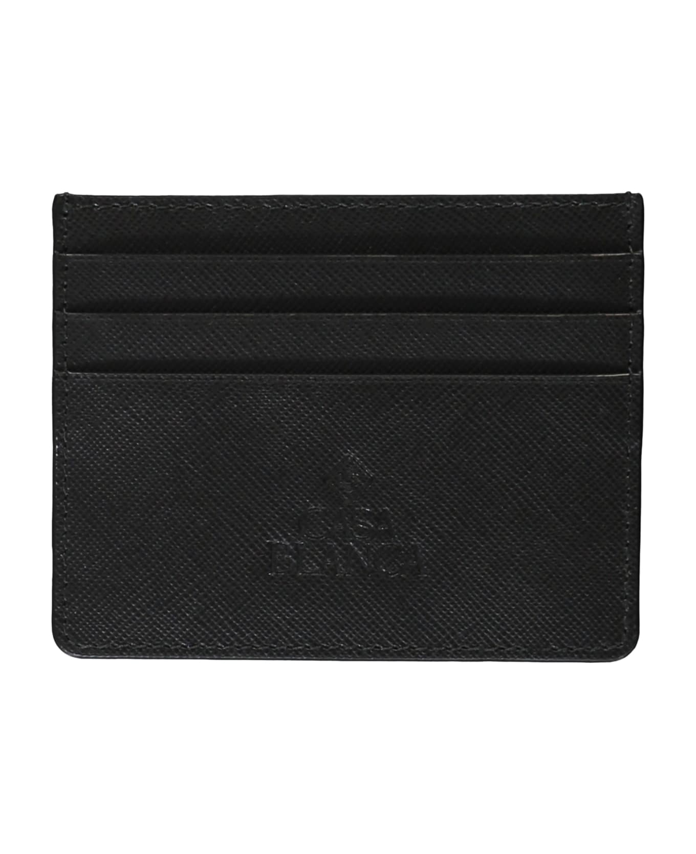 Casablanca Logo Detail Leather Card Holder - black