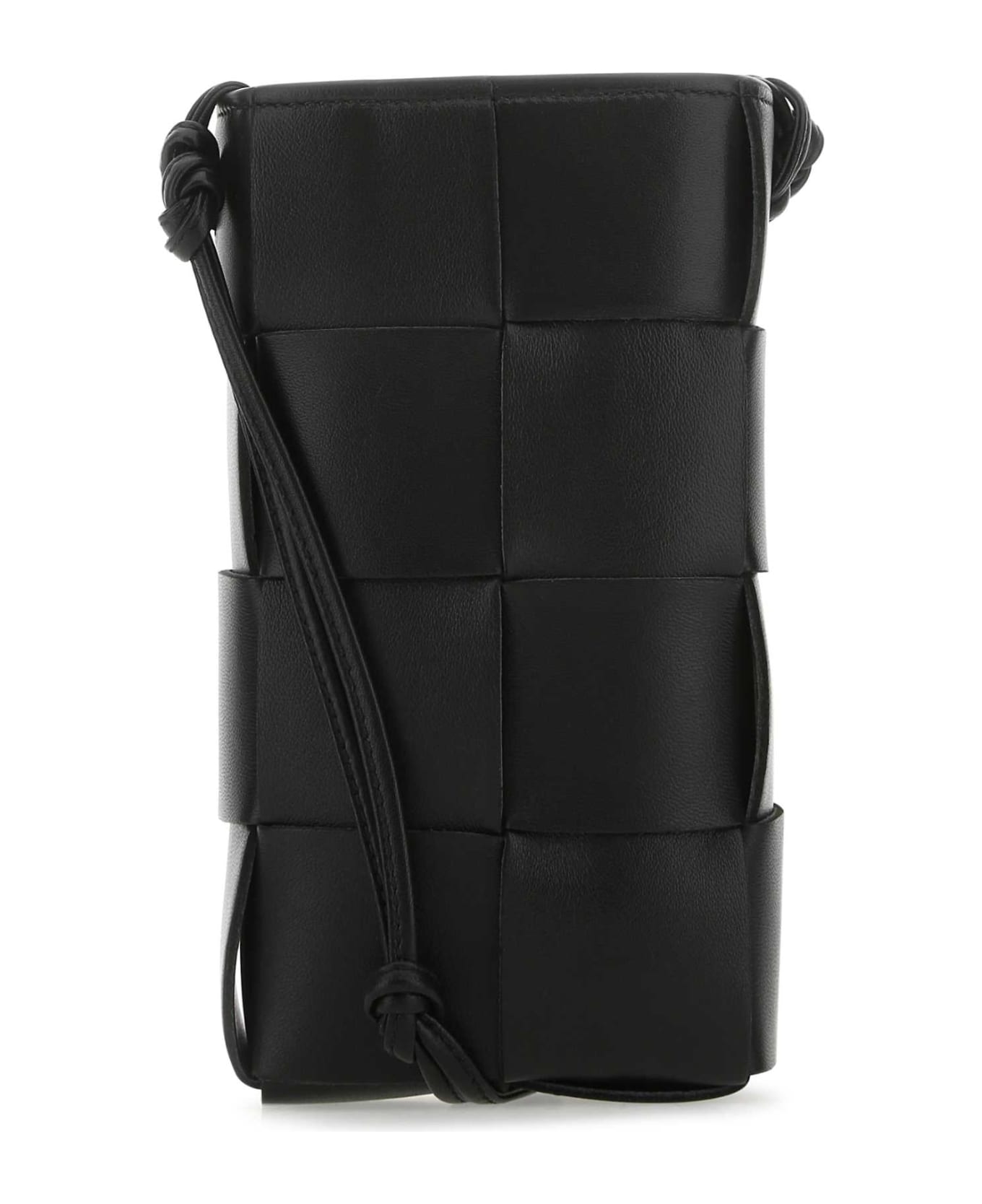 Bottega Veneta Black Leather Phone Case - 8425