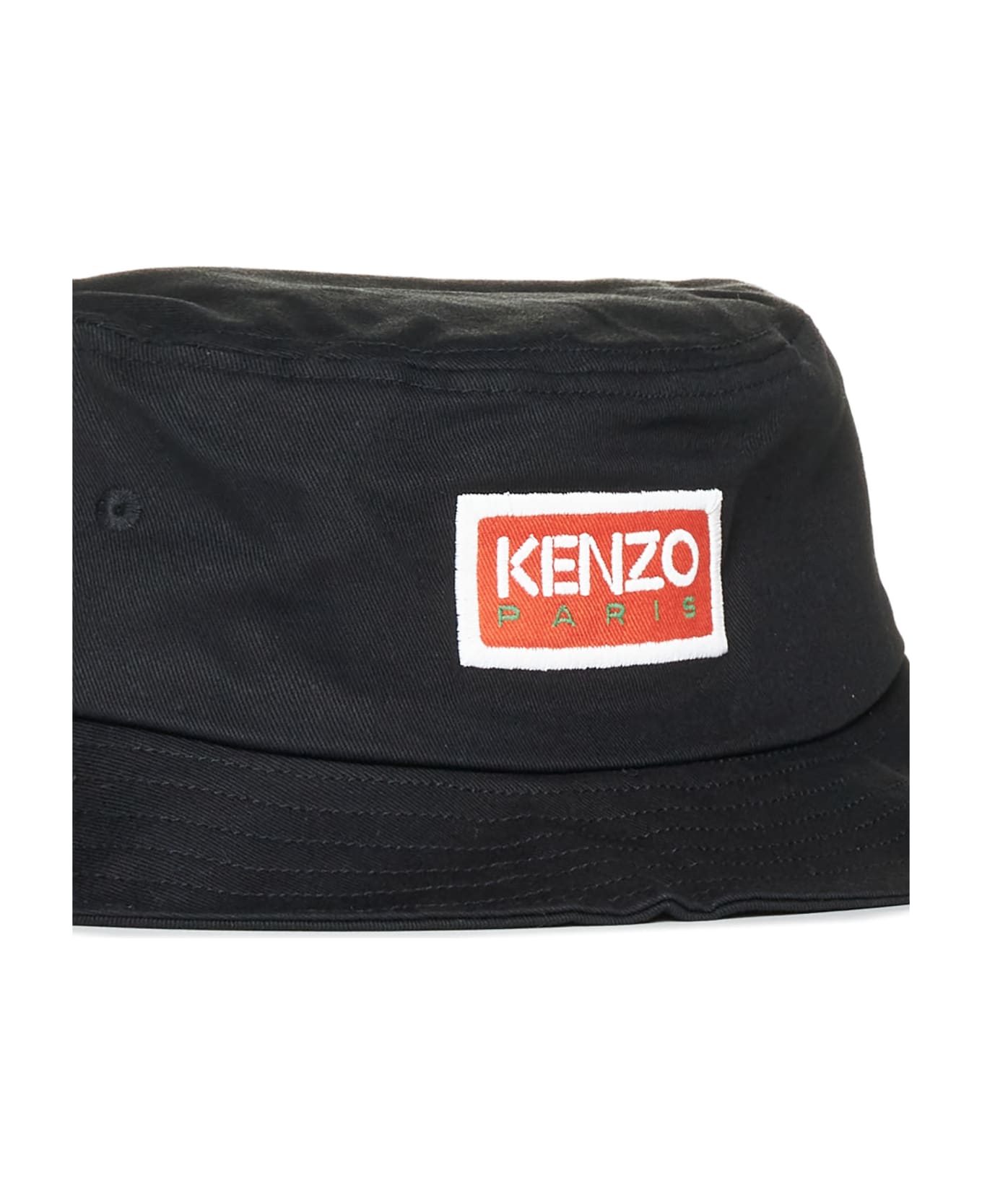Kenzo Bucket Hat With Logo - Black