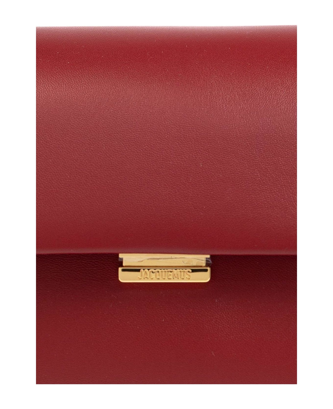 Jacquemus Le Rond Carré Logo Detailed Shoulder Bag - Red