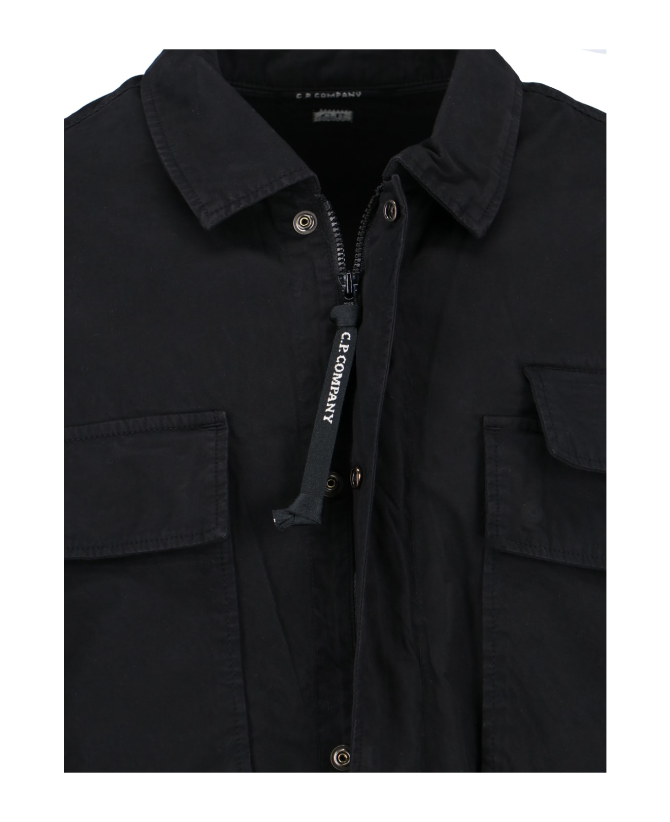 C.P. Company 'lens' Shirt Jacket - Black